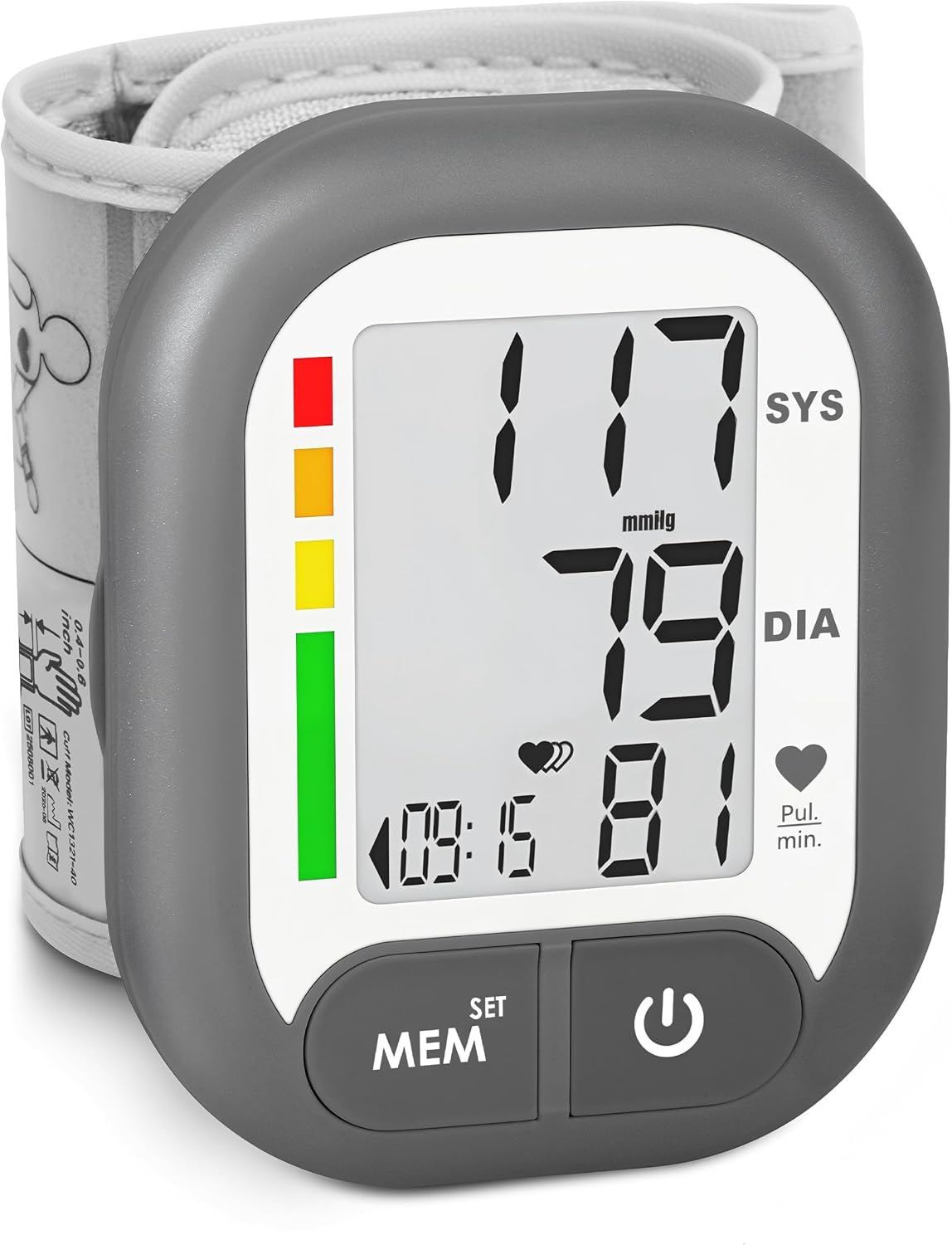 Detalle de BENECEN TMB-1581-ZY Wrist Blood Pressure Monitor, 199-Reading Memory