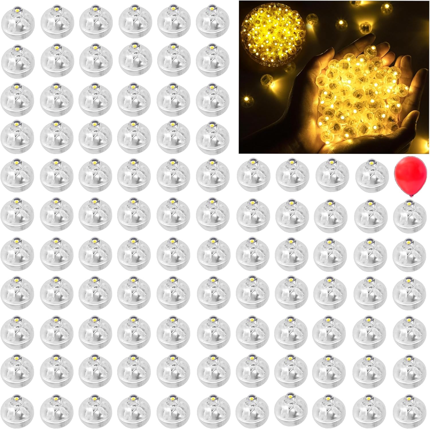 Kimuwote LED ballons, 100 pièces