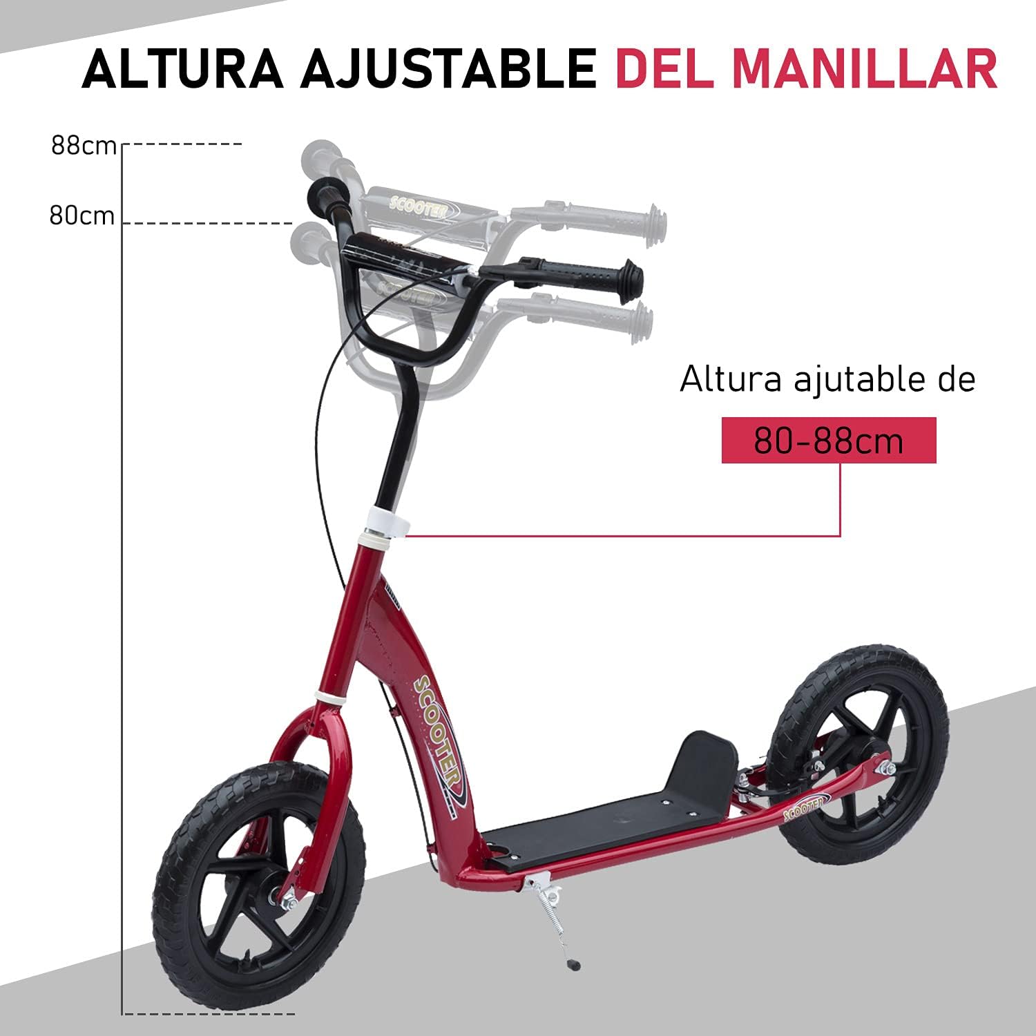 Detalle 2 de HOMCOM Patinete 12 pulgadas para niños 50 kg