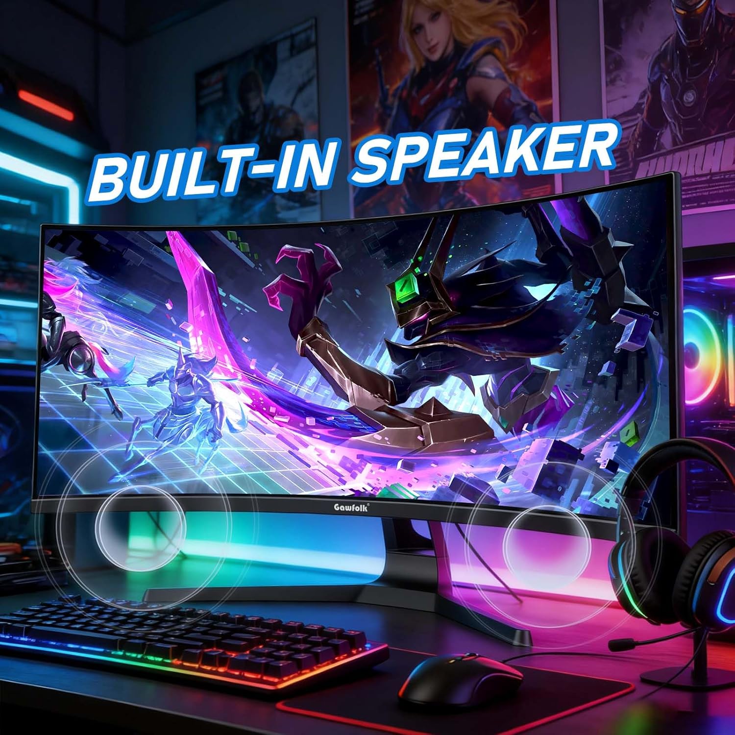 Thumbnail 6 de Gawfolk 34 Inch Ultrawide Curved 200Hz Gaming Monitor