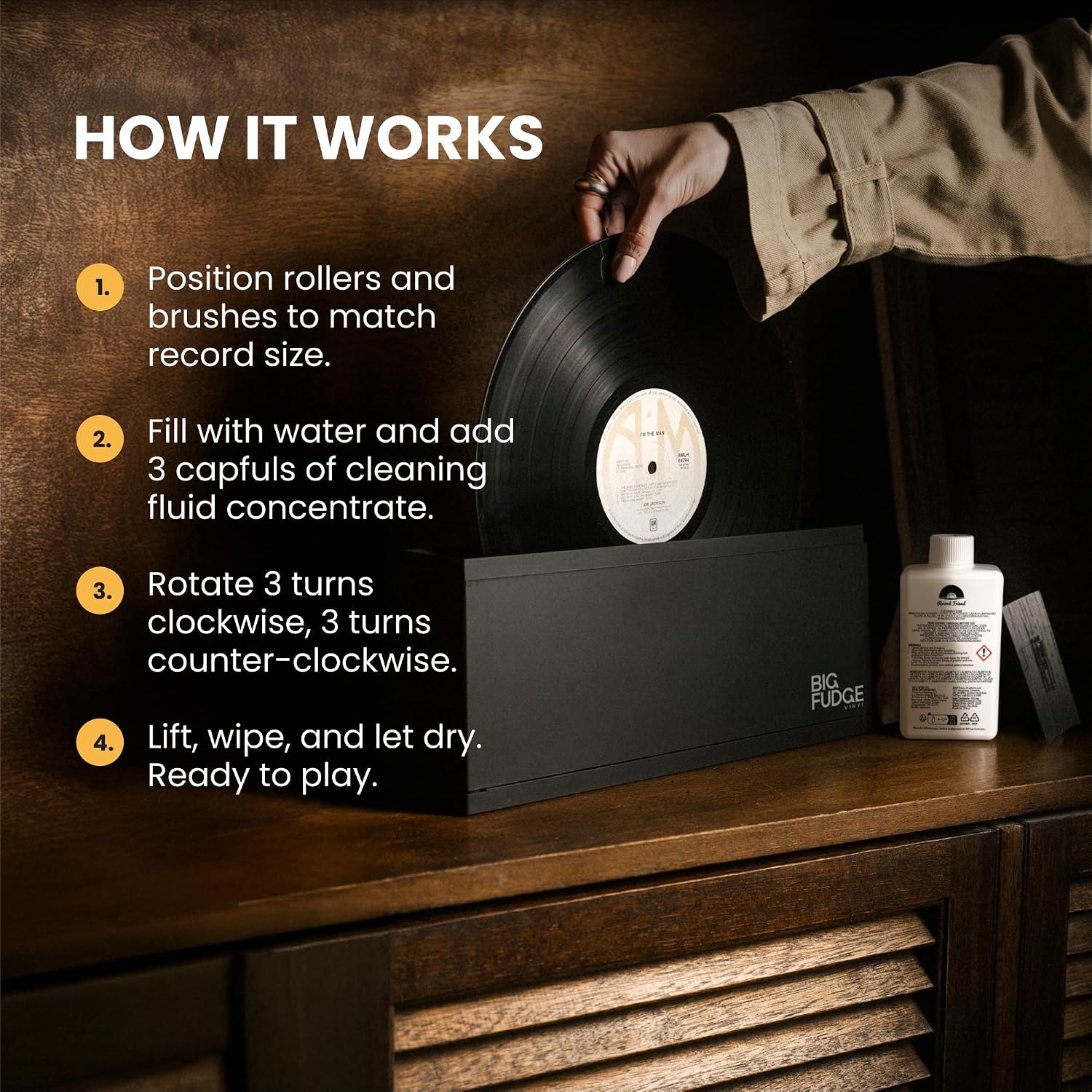 Thumbnail 5 de Big Fudge Vinyl Record Cleaner Kit – Comprehensive Scrubbing for Scratch-Free Playback