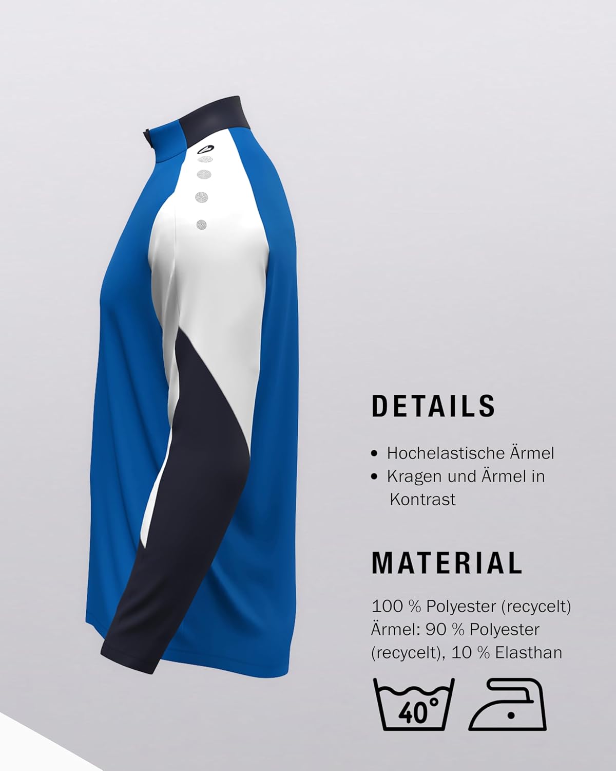 Thumbnail 3 de JAKO Dynamic Ziptop Sweatshirt Herren – sportlich flexibel, robust und stylisch