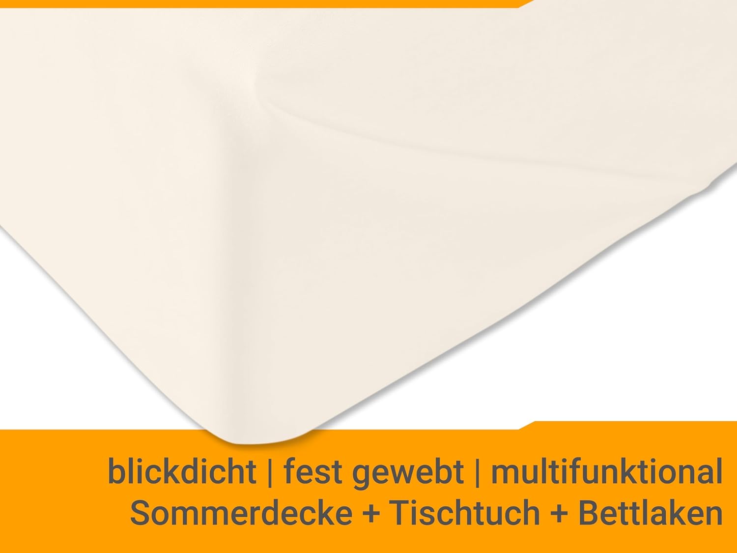 Thumbnail 4 de Npluseins Drap 180x275cm – Drap sans élastique, 100% coton, naturel