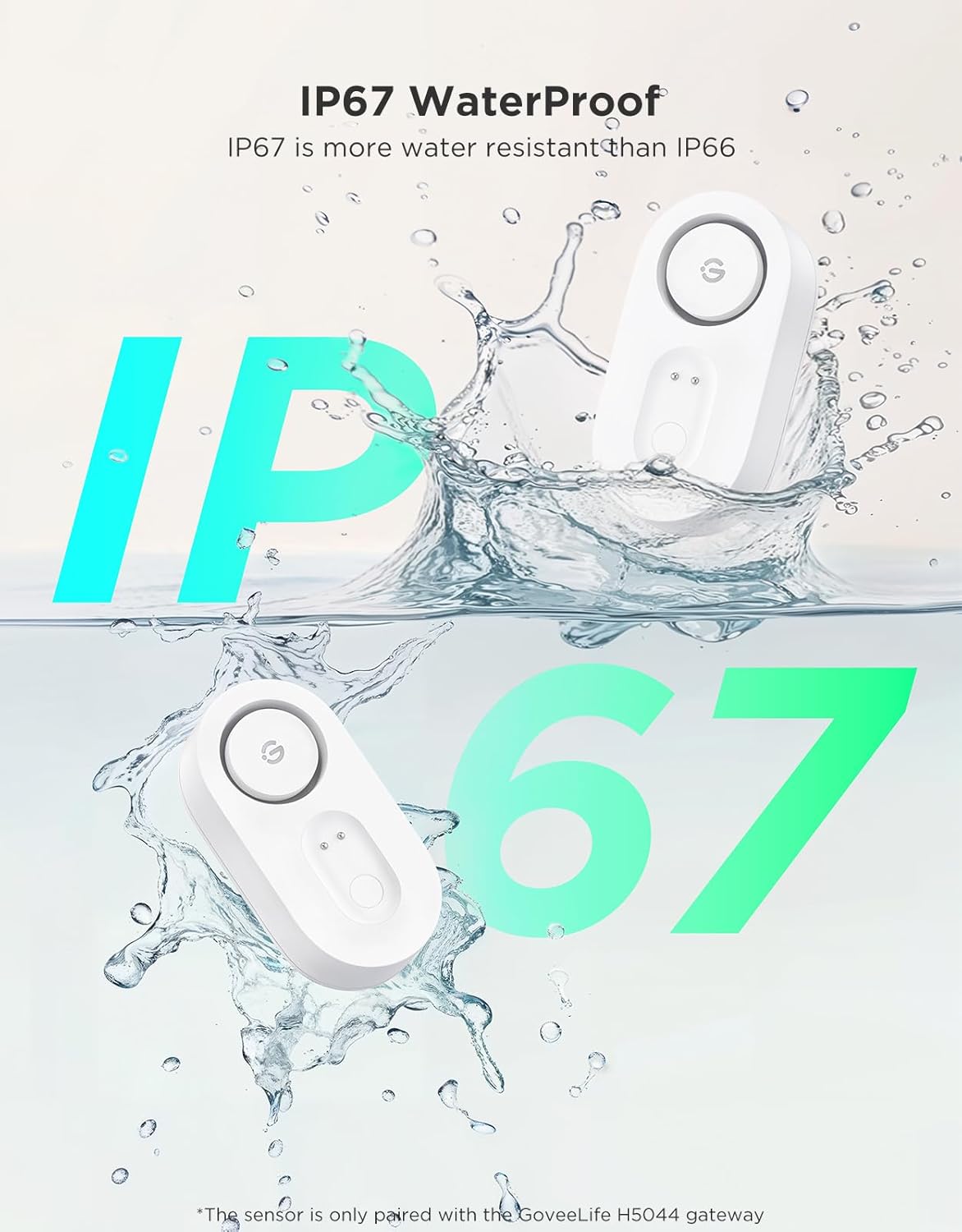 Detalle de GoveeLife Water Leak Detector with IP67 Protection