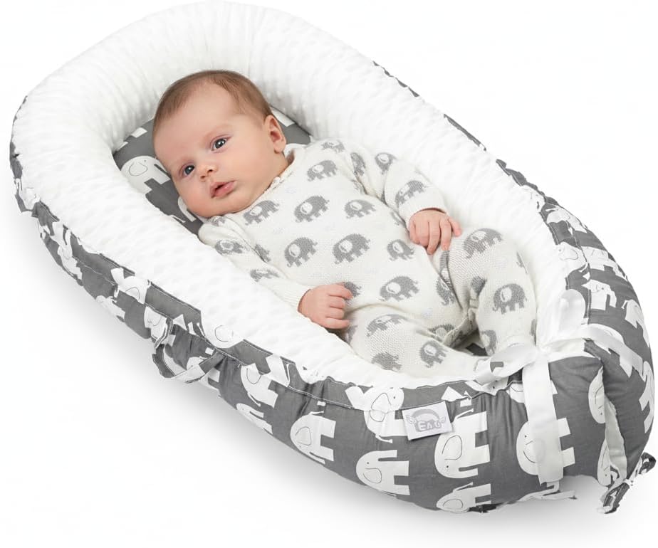 EAQ Baby Lounger and Nest for Co-Sleeping: 100% Cotton, Lightweight and Portable