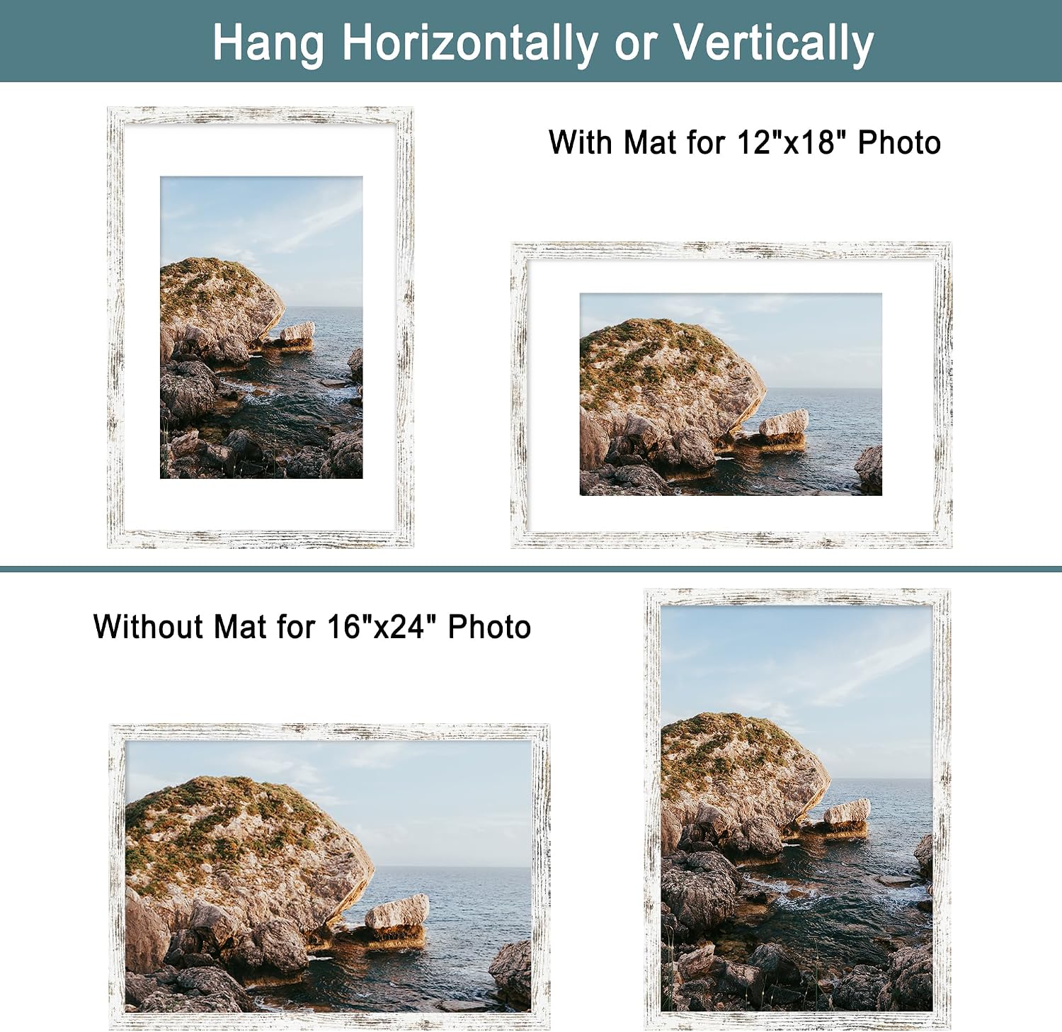 Thumbnail 4 de iRahmen 16 x 24-inch White Poster Picture Frames 🖼