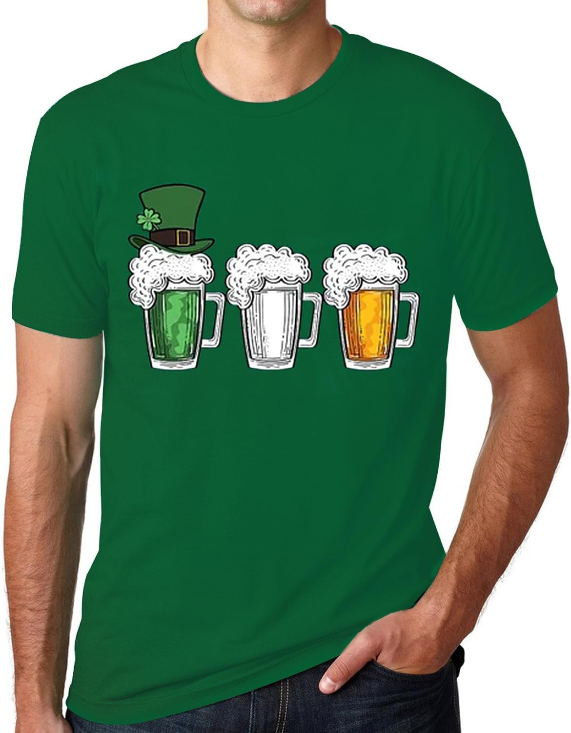 Thumbnail 6 de SUWATOIN St Patrick's Day T Shirt for Men – Shamrock & Beer Lover Tee