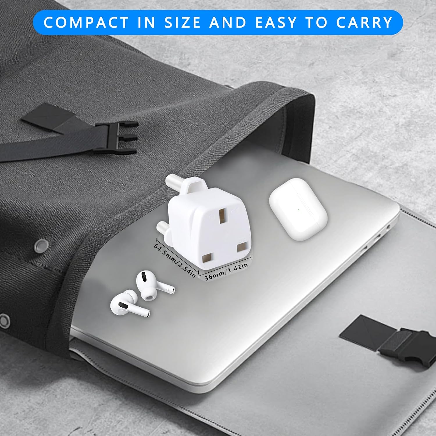 Thumbnail 5 de 3 Pack UK to South Africa Type M Plug Adapters – Travel Power Adapters for Botswana, Somalia and More