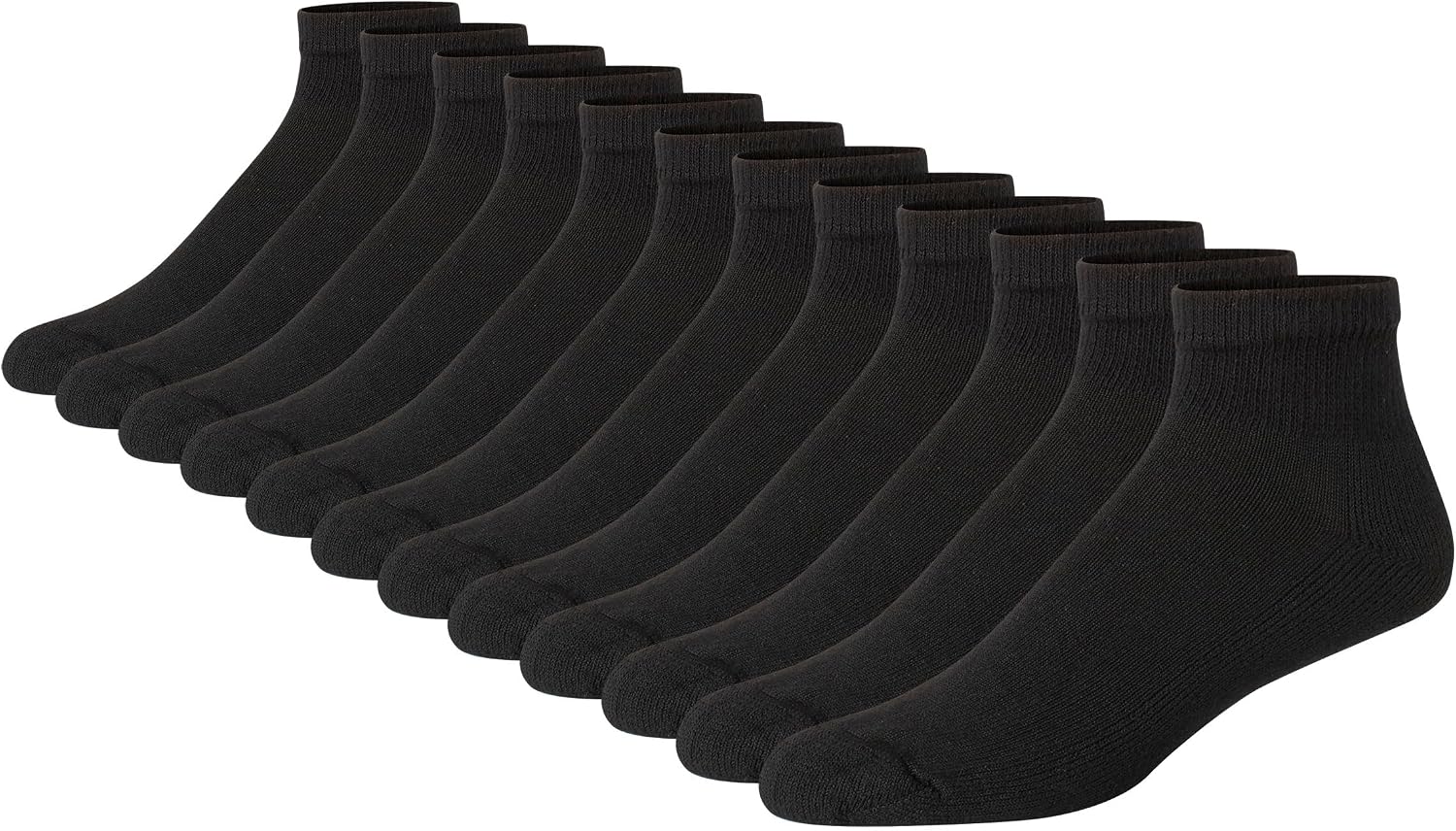 Detalle 2 de Hanes Men’s Double-Strength Crew Socks (White/Black) — Moisture-Wicking, Cushioned & Anti-Odor