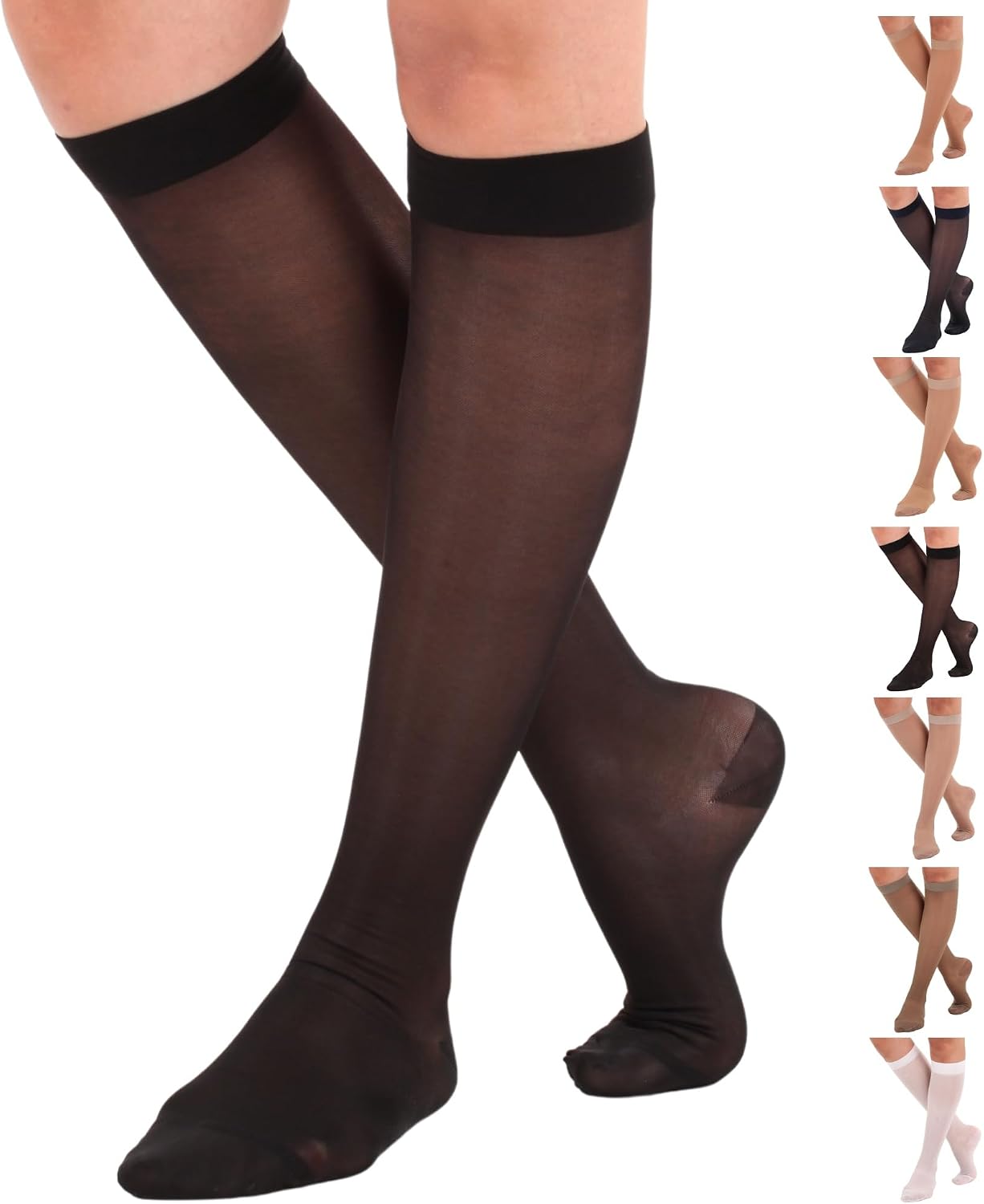 Detalle de ABSOLUTE SUPPORT A101 Sheer Women's Compression Socks, 15-20 mmHg