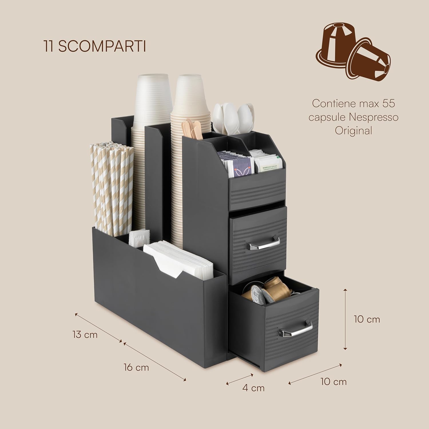 Detalle 2 de Baroni Home Coffee Station porta capsule 55