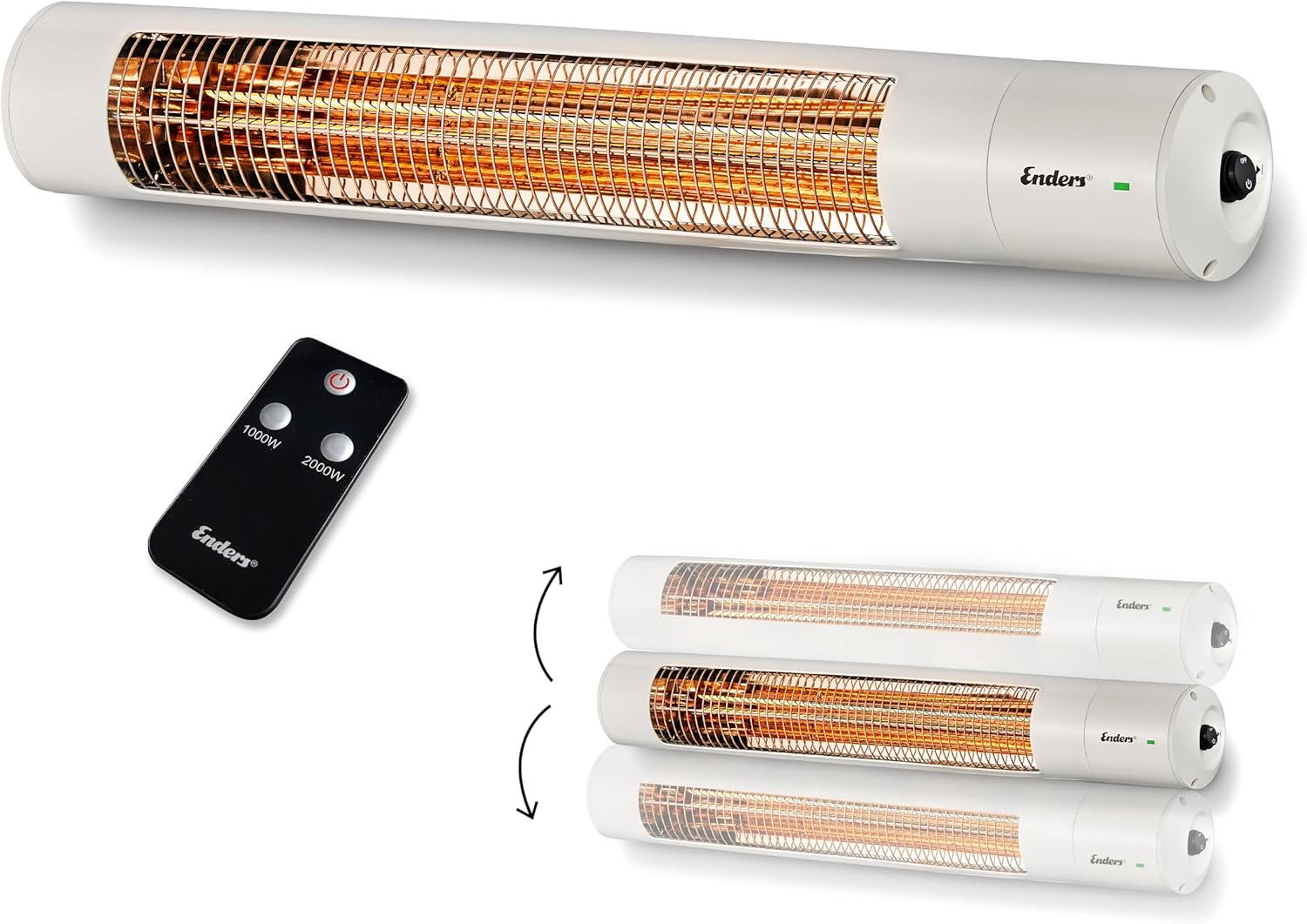 Enders Oxeo White Riscaldatore a infrarossi da parete 2 kW