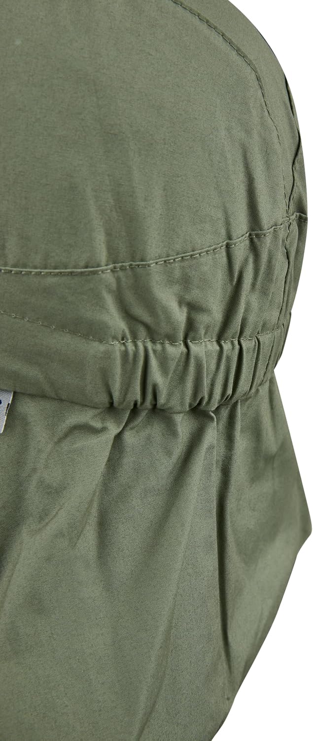 Detalle de Sterntaler Schirmmütze Nacken Basic (UV-Schutz 50+, Bio-Popeline) – Unisex Baby- und Kinder-Mütze mit Nackenschutz