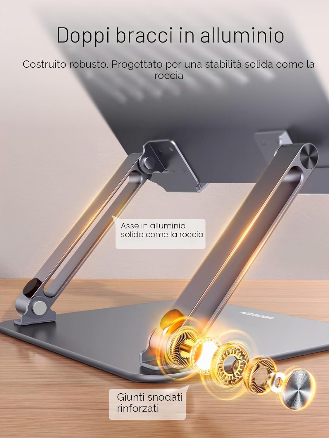 Thumbnail 2 de UGREEN Supporto per Laptop Pieghevole e Regolabile: Ergonomia e Raffreddamento per 10–17 pollici