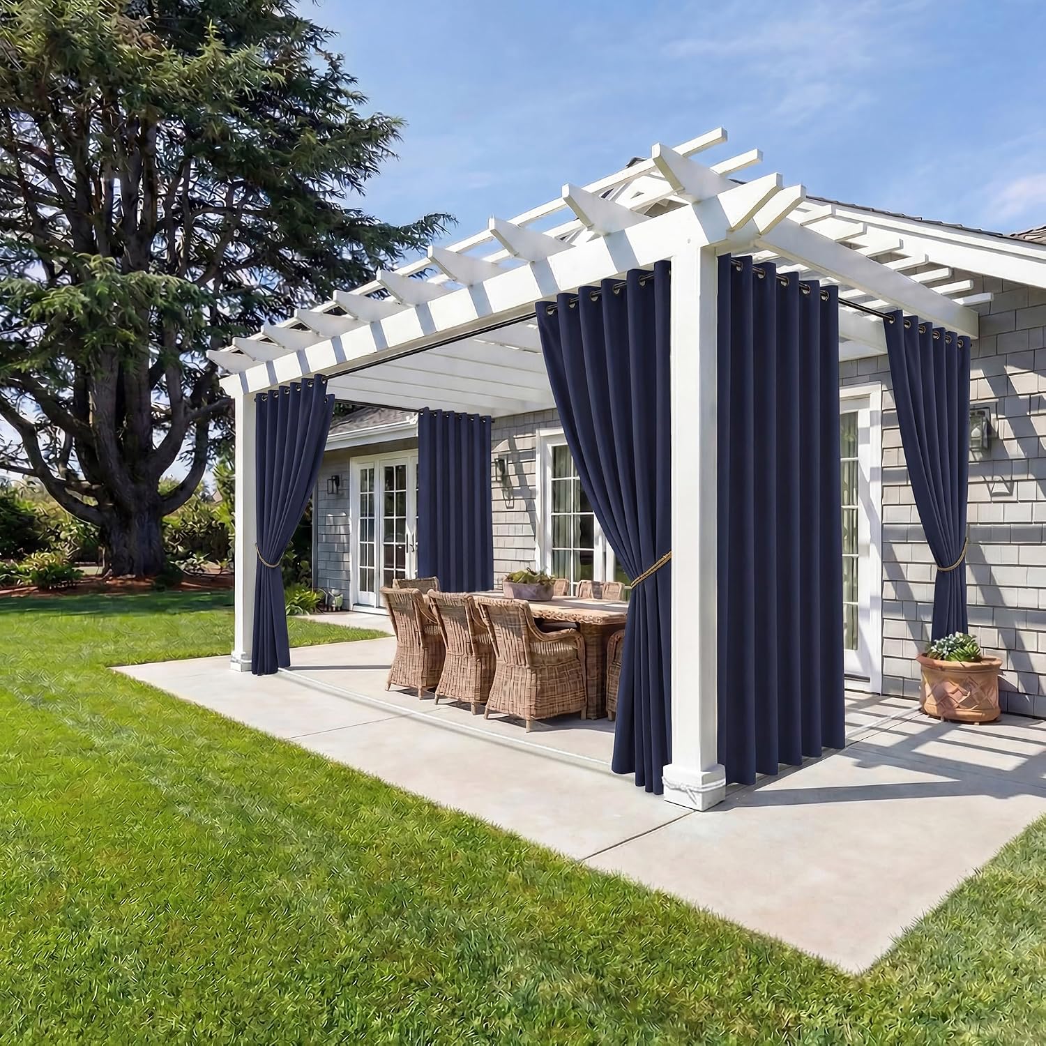 Detalle 2 de NICETOWN Outdoor Curtains, 52 x 72 in