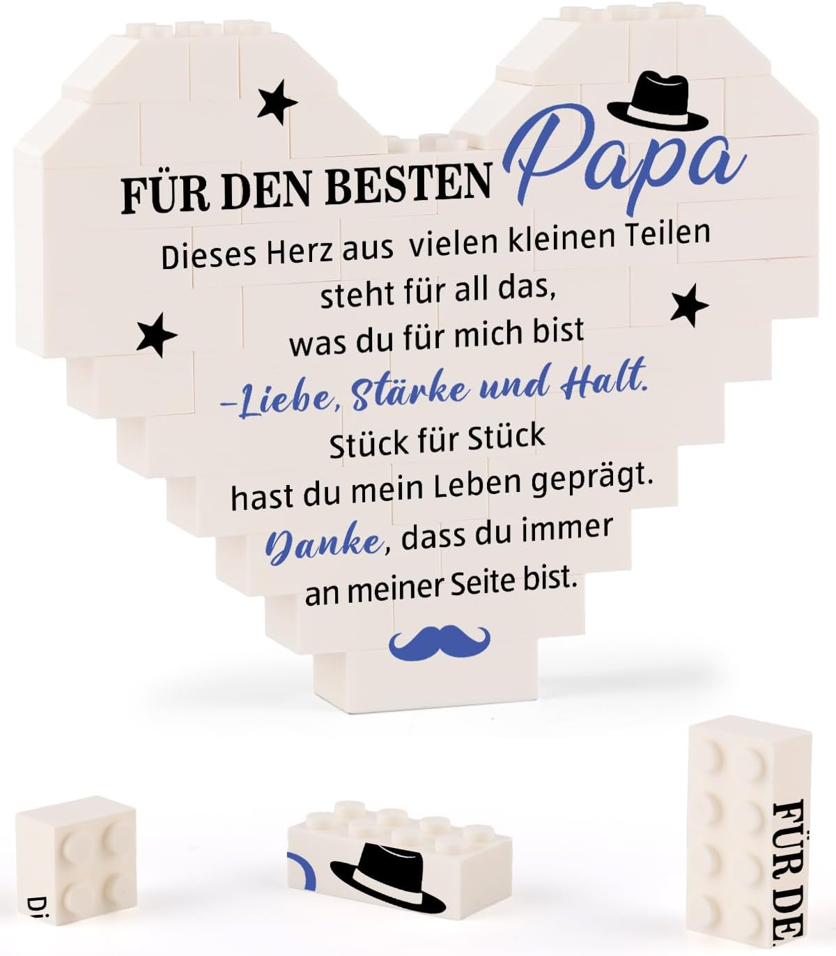Detalle de TheGiffter Herz-Würfel: Vatertagsgeschenk und Dekor für Papa – eine berührende Verbindung