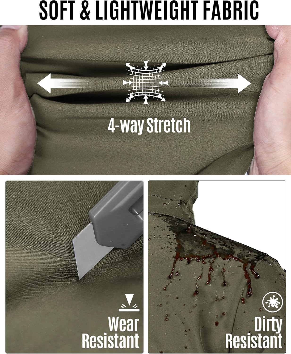 Thumbnail 3 de 33,000ft Herren Softshelljacke mit Kapuze – winddicht, wasserabweisend und atmungsaktive Übergangsjacke
