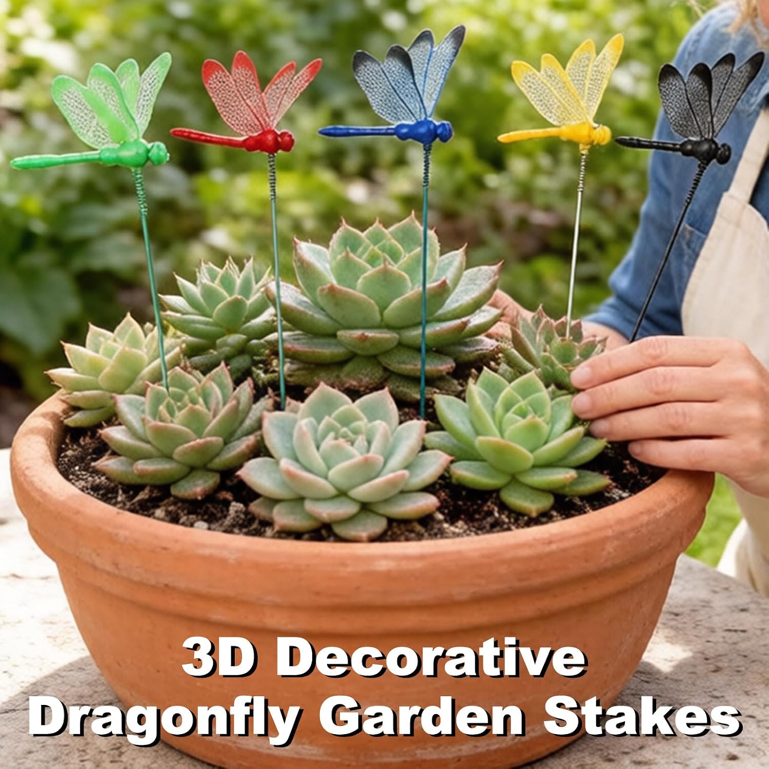 Detalle 2 de Eiarrnp Dragonfly Garden Stakes, 25-Piece Set