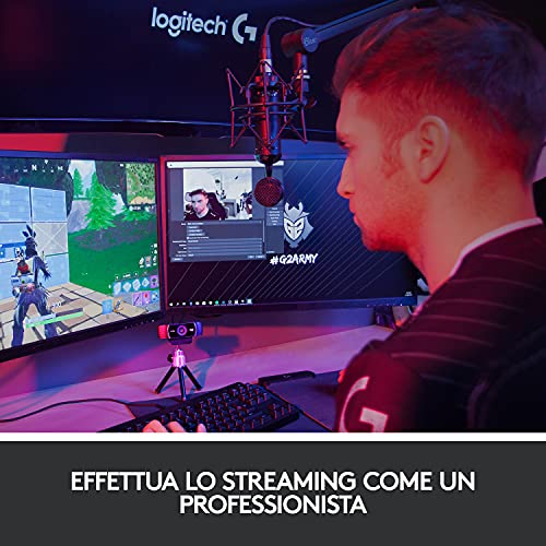 Detalle 2 de Logitech C922 Pro Stream Webcam: streaming Full HD con audio stereo e montaggio flessibile