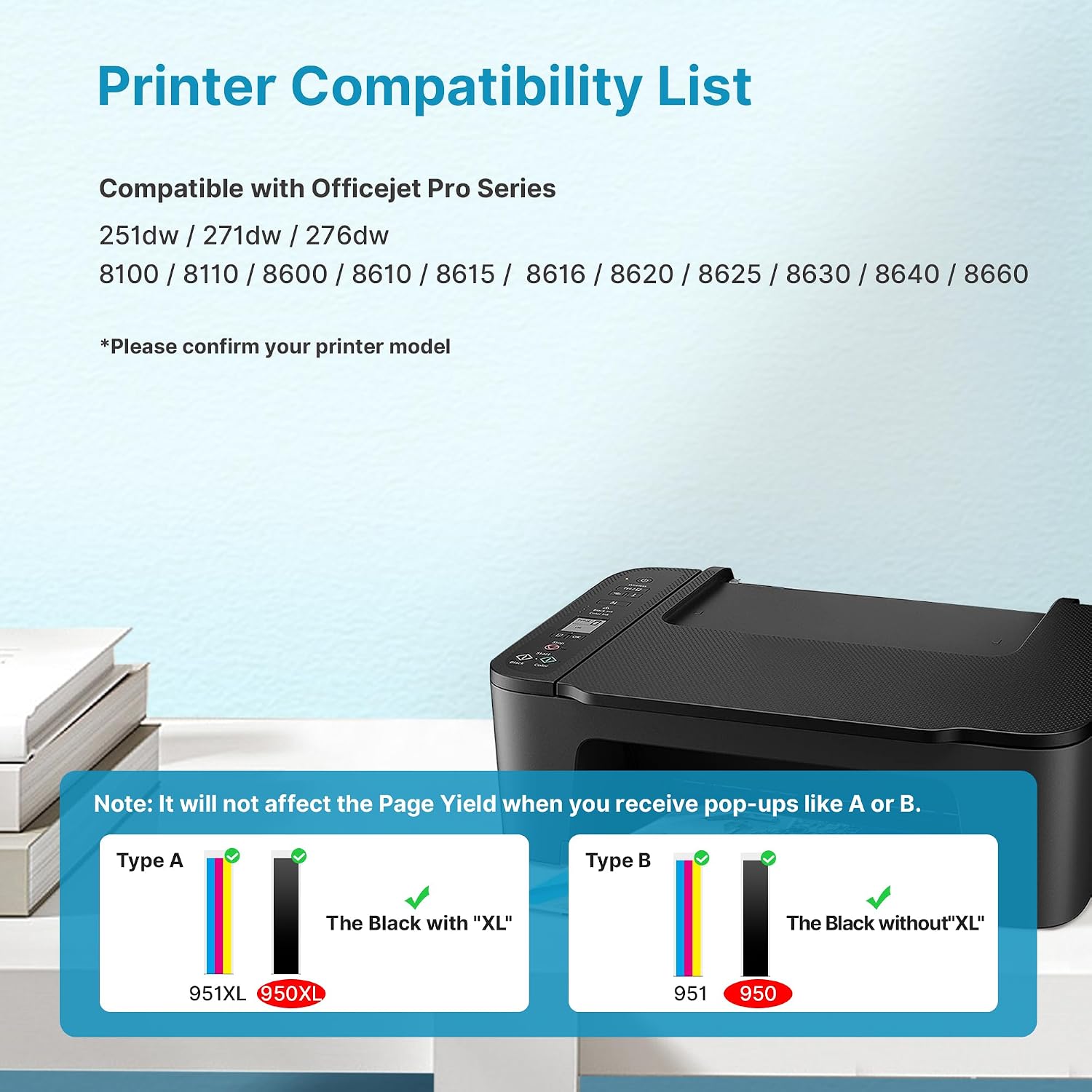 Detalle 2 de Eudul 950XL/951XL C2P01FN Compatible Ink Cartridge 4-Pack