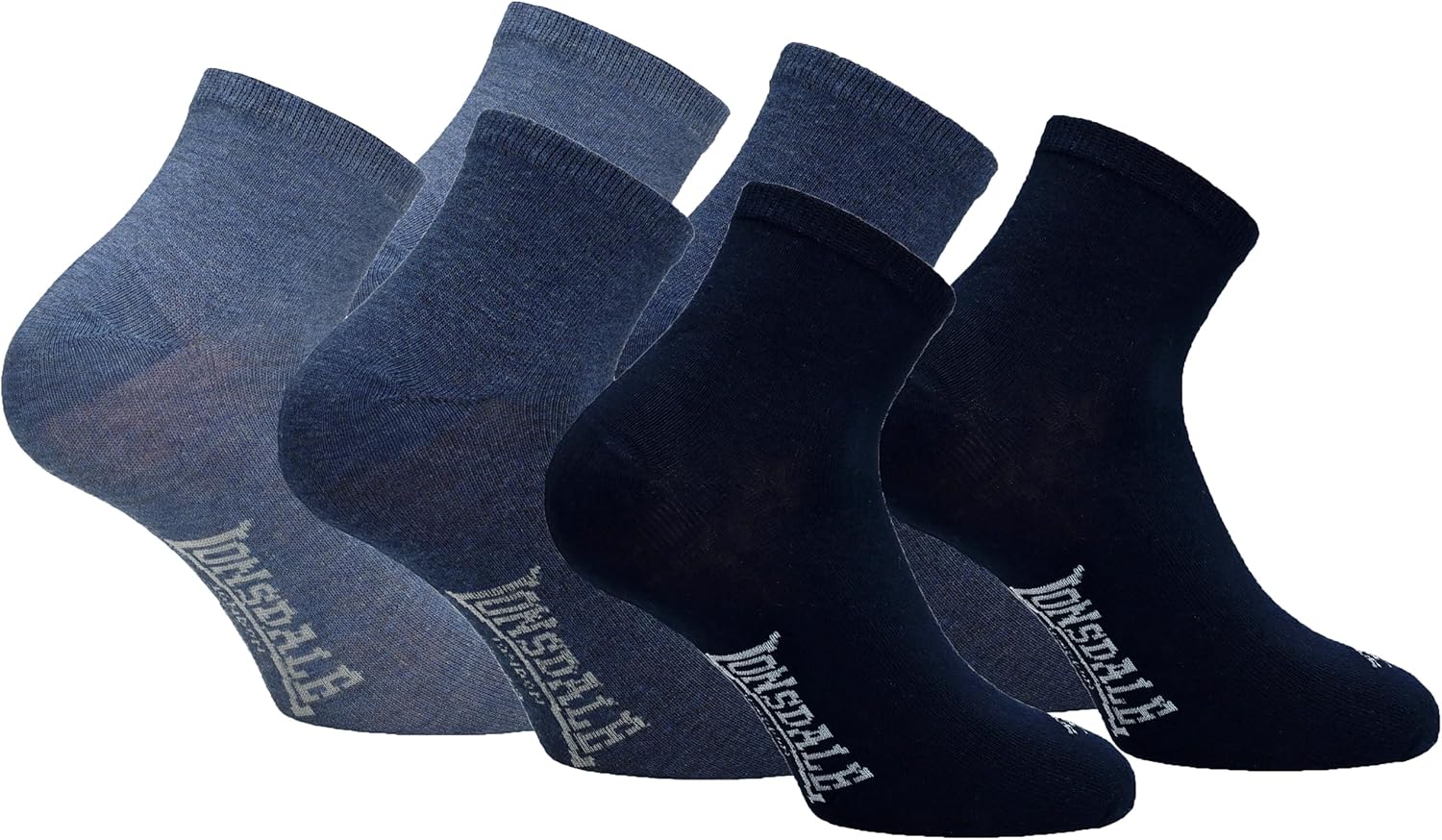 Thumbnail 6 de Lonsdale confezione da 6 paia di calzini corti quarter traspiranti in cotone (uomo/donna)