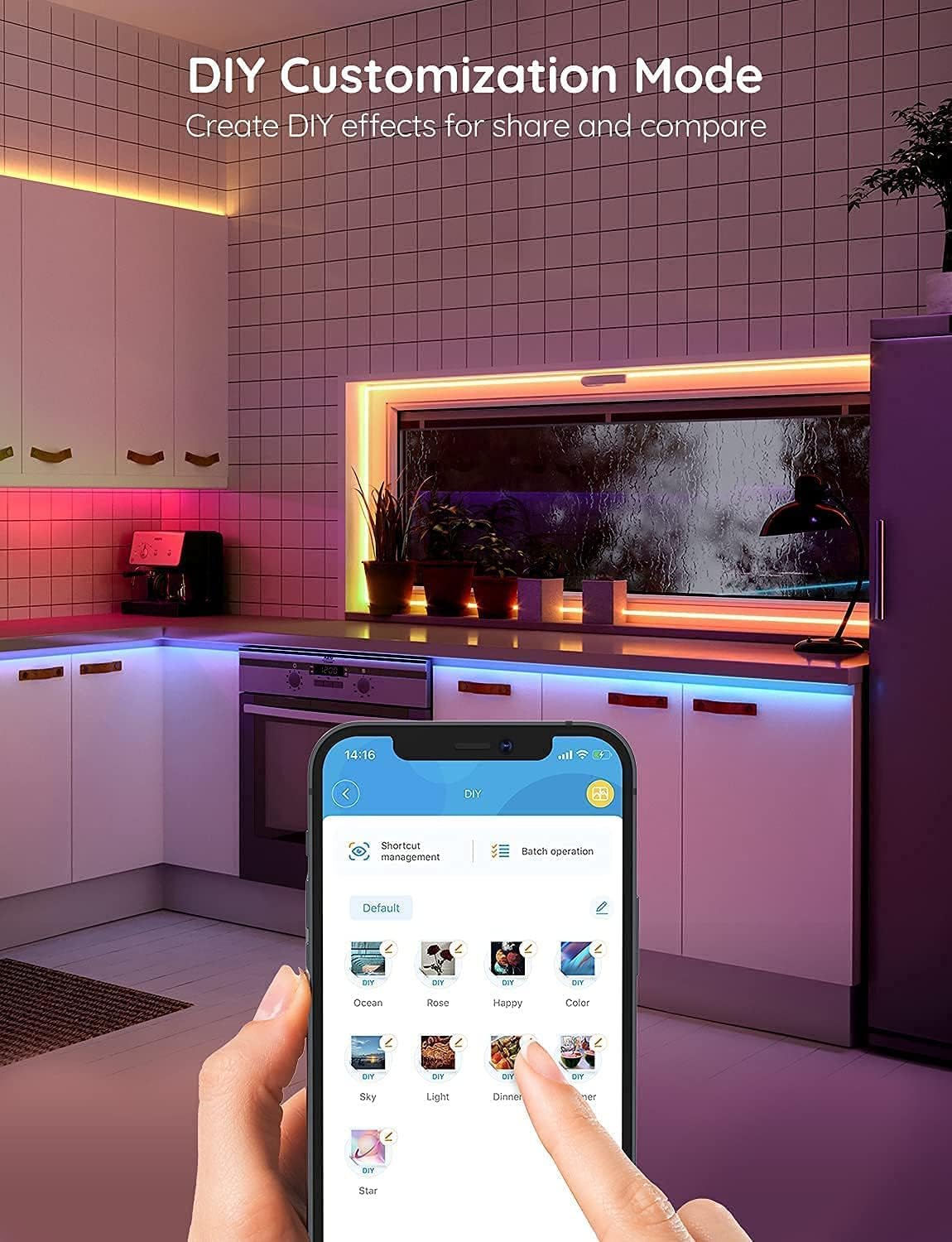 Thumbnail 5 de Govee H614B Smart RGB LED Strip Lights, 65.6 ft, Wi-Fi, 600 LEDs