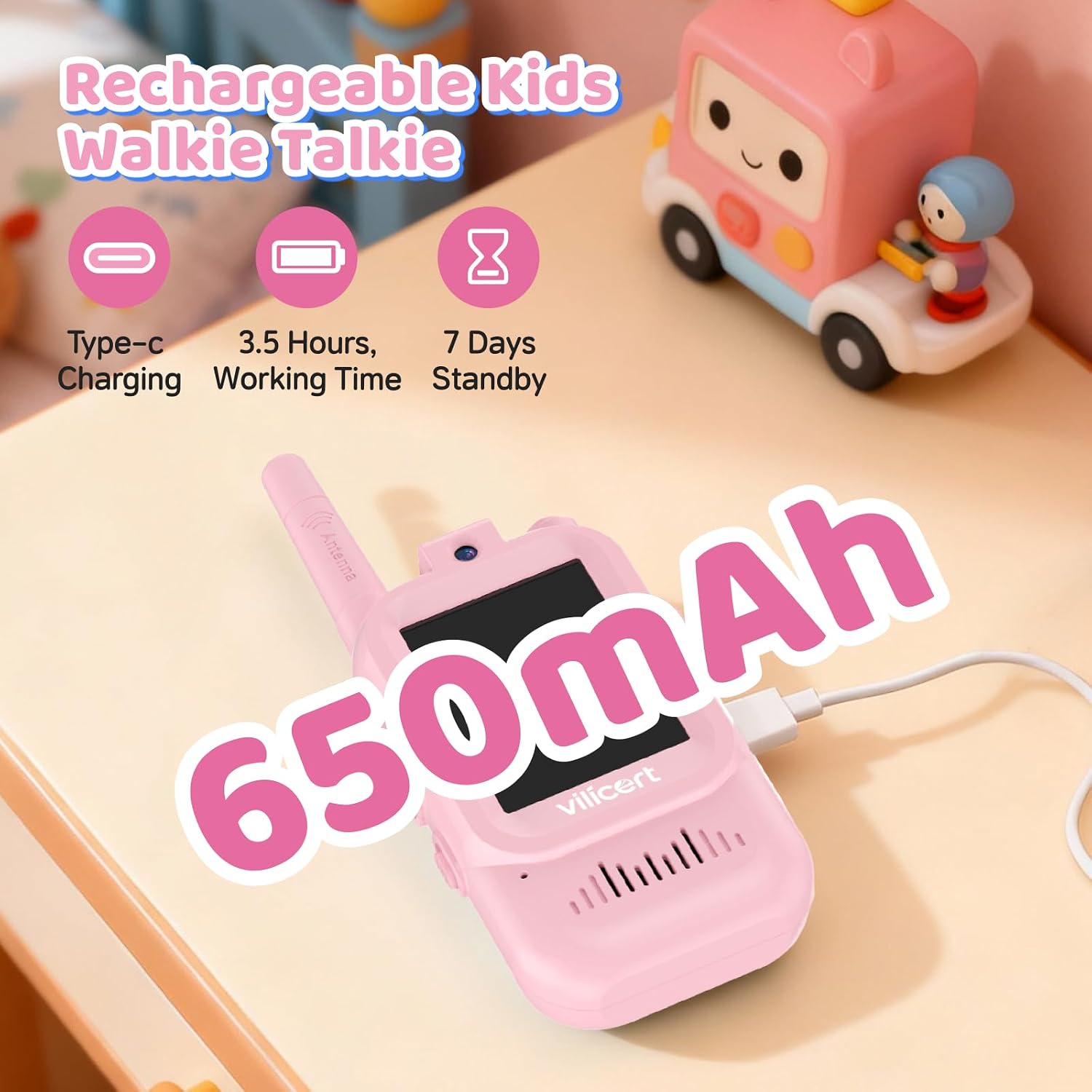 Detalle de vilicert Video Walkie Talkie 2-Pack for Kids