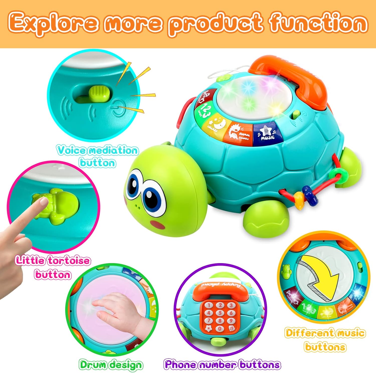 Thumbnail 2 de Kaybolge Giochi Bambini 1 Anno: Giocattolo educativo con luci e suoni per stimolare motricità e linguaggio