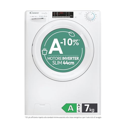 Detalle de Candy Smart Pro Inverter Lavatrice SLIM 7 Kg: lavaggi rapidi ed efficienza energetica al top