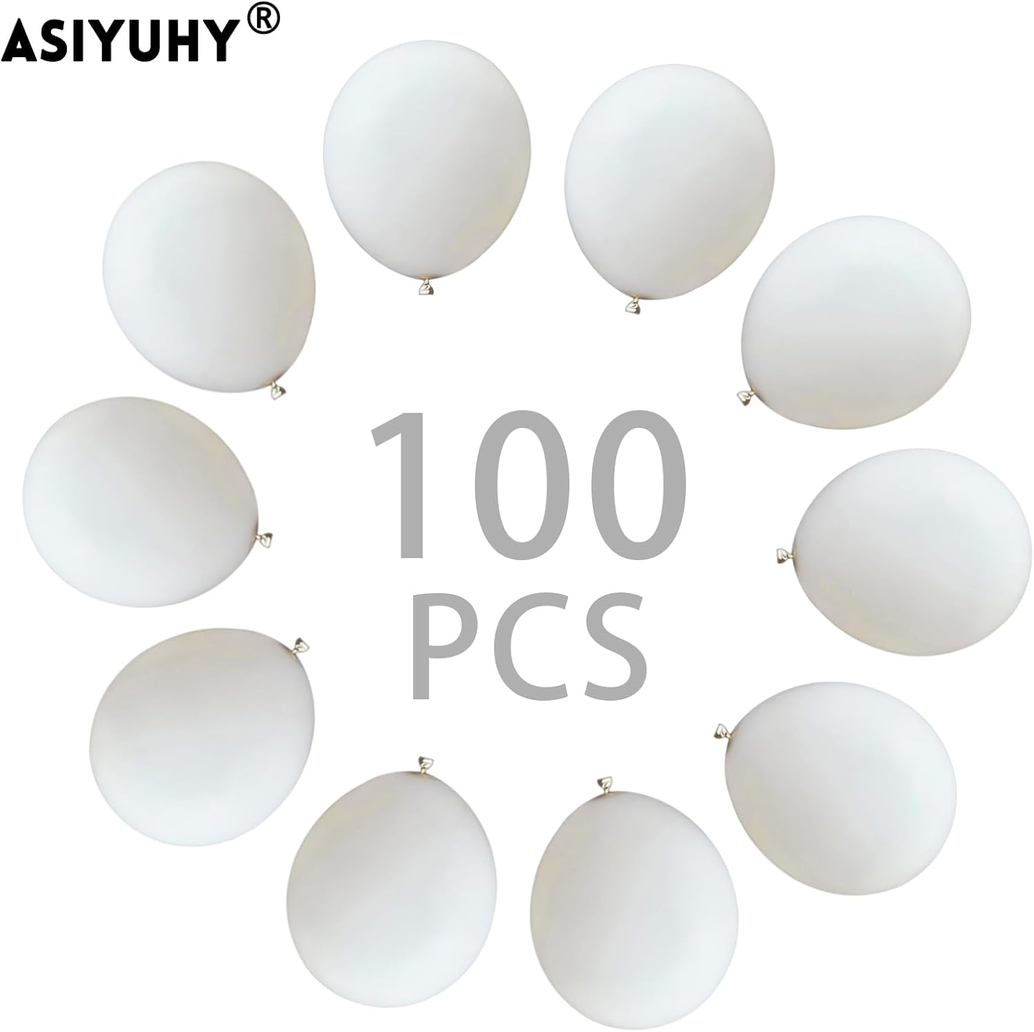 Thumbnail 1 de White Balloons 12 Inch 100 Pack party balloons 🎈