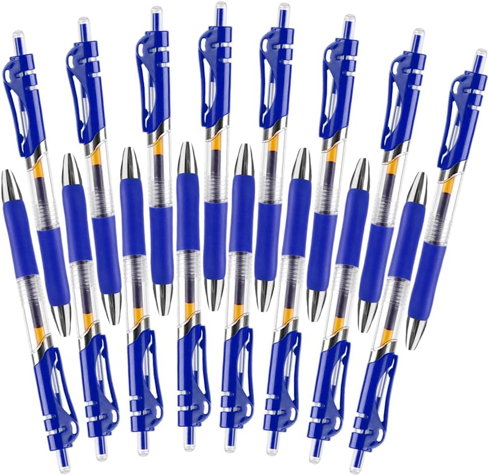 Detalle de OFFCUP Rollerball intrekbare gelpennen, 16 stuks met rubberen grip en clip