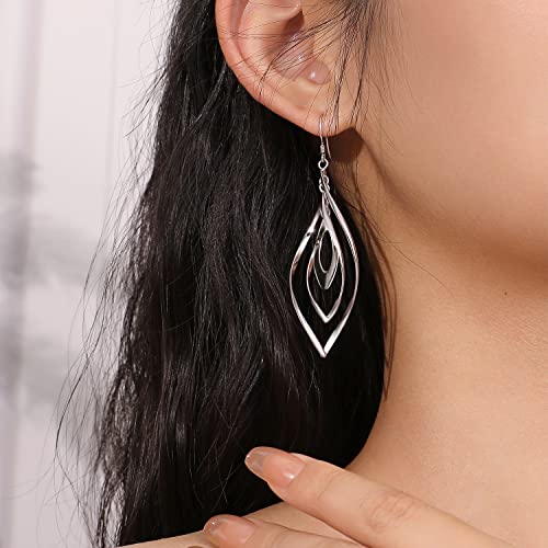 Thumbnail 6 de Meissa Orecchini pendenti geometrici in argento 925 – design longi, ipoallergenici