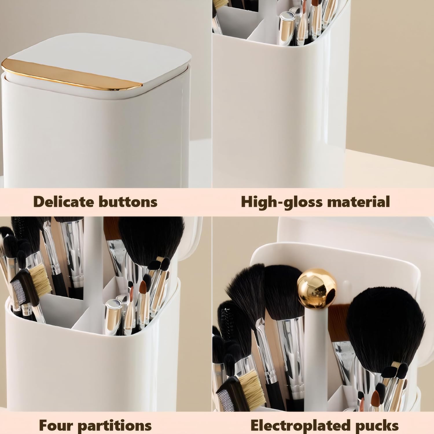 Detalle 1 de Accmuzzy Makeup Brush Holder 4 Slots