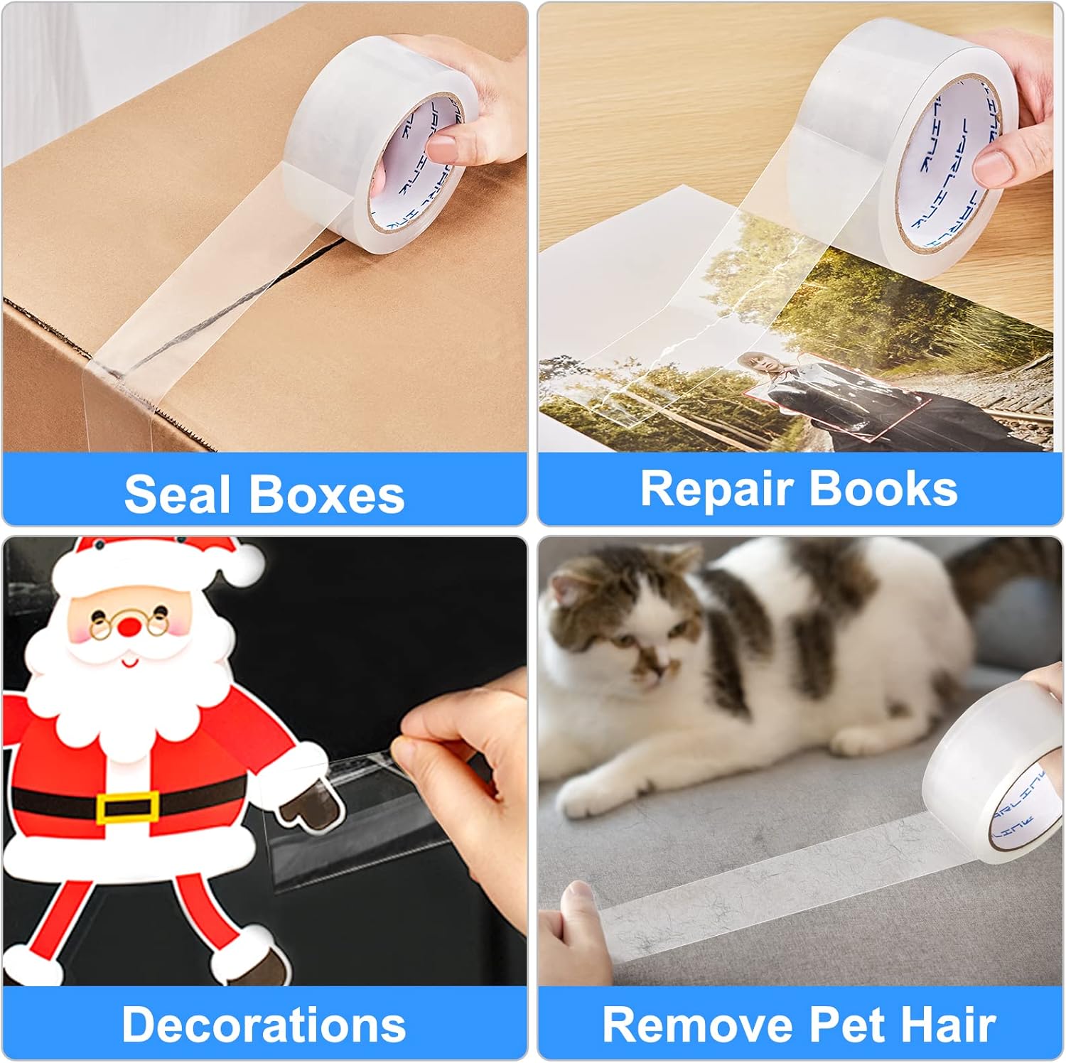 Thumbnail 4 de JARLINK Clear Packing Tape (18 Rolls) — Heavy Duty, 2.7mil Thick, 1.88" Wide, 60 Yards per Roll