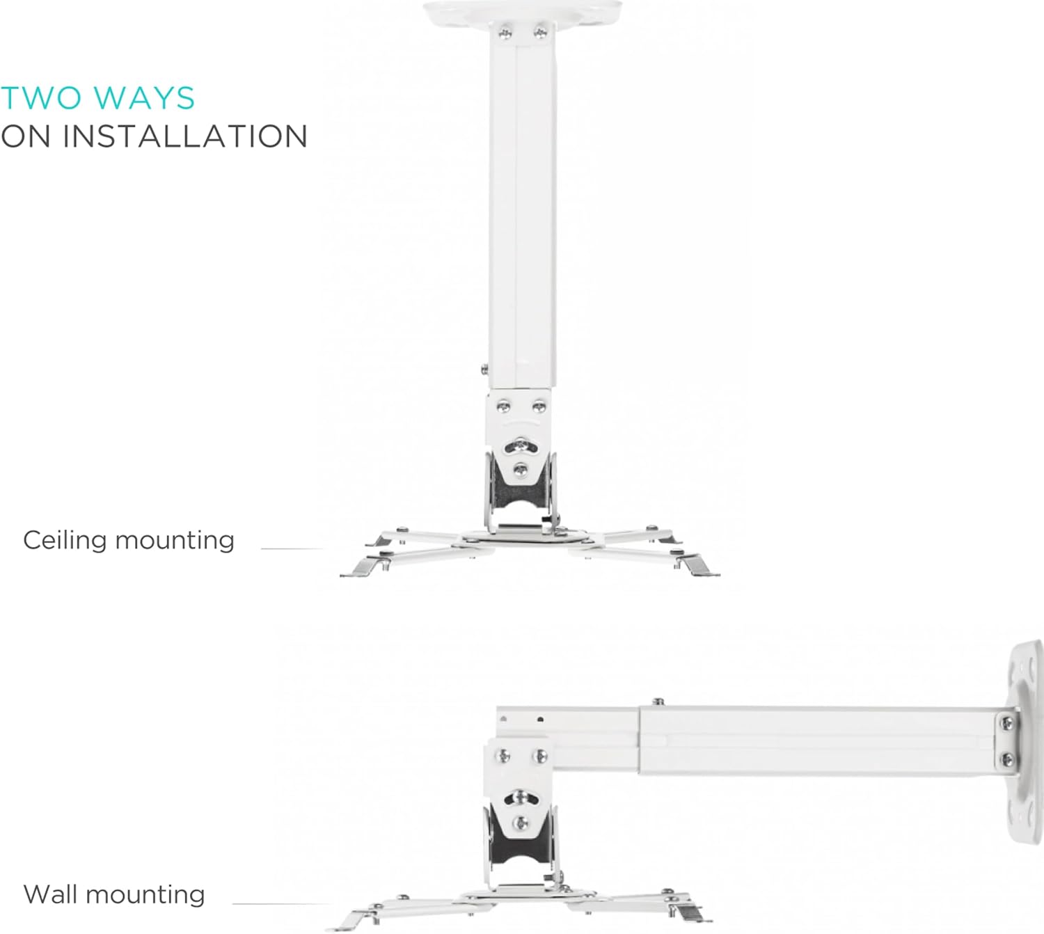 Detalle de ONKRON K5A-W Universal Projector Ceiling Mount (Extendable, 10 kg)