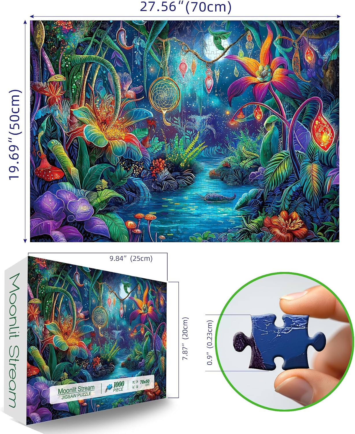 Detalle 2 de MINIWAN Fantasy Garden 1000 Piece Puzzle