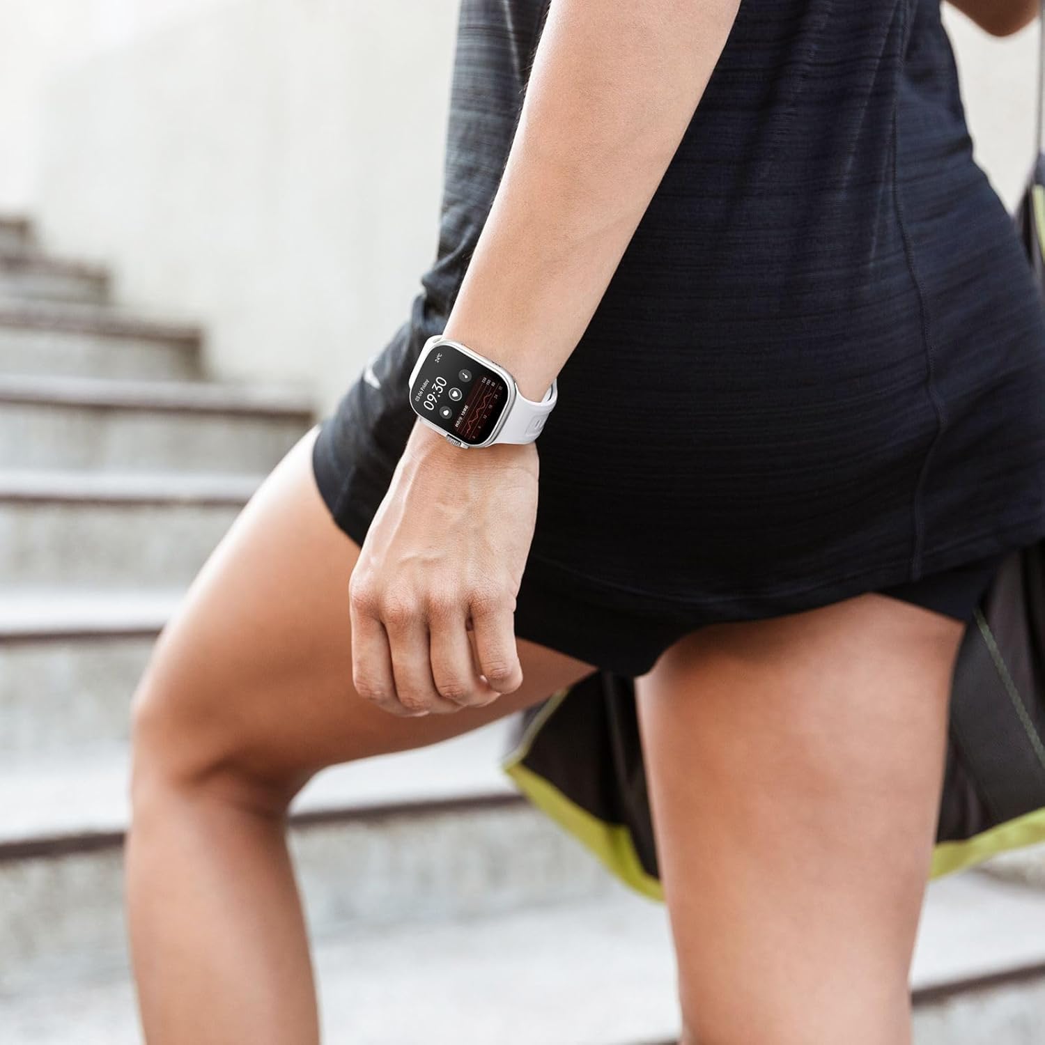 Detalle 2 de Anbeer FKM Rubber Bands for Apple Watch 49mm