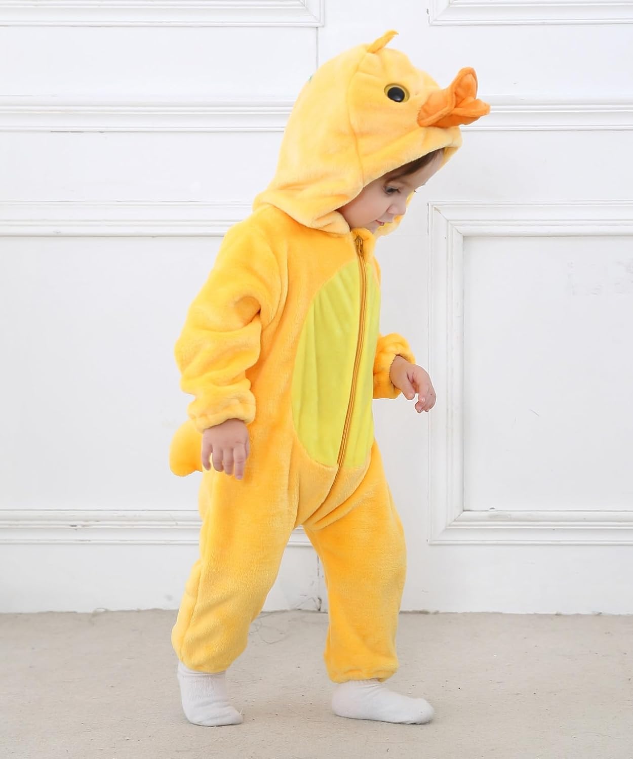 Thumbnail 6 de Hilmocho Baby Hooded Romper: Unisex Animal Cartoon Flannel Jumpsuit