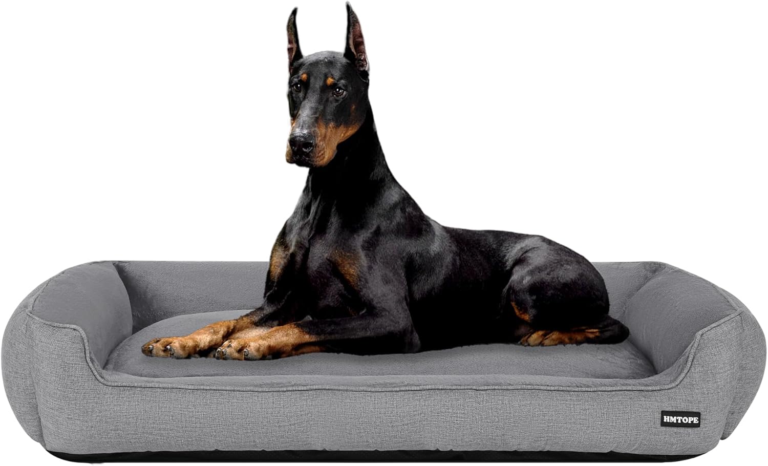Detalle de HMTOPE Hundebett – abnehmbar, waschbar und rutschfest, 120 × 90 × 30 cm