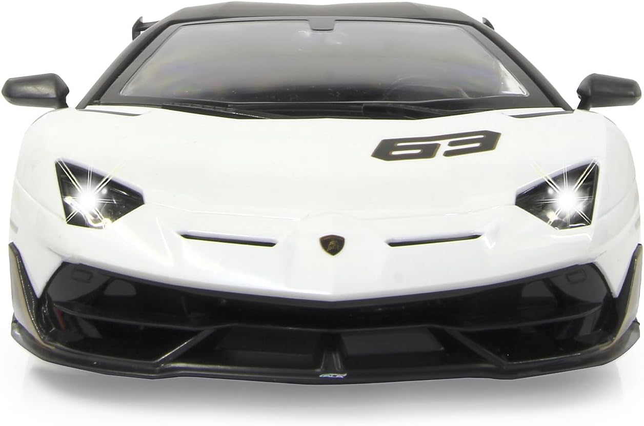 Detalle de JAMARA 405172 Lamborghini Aventador SVJ 1:14 – biały samochód RC 2,4 GHz z LED
