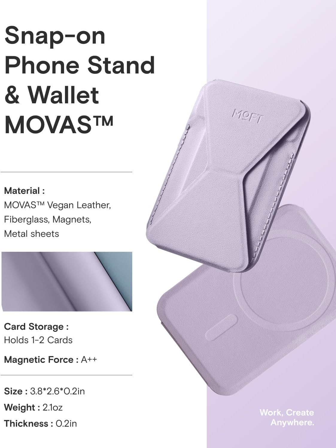 Thumbnail 6 de MOFT Magnetic Wallet Stand for iPhone 12–17 Series (Peony) — MagSafe Wallet, Foldable Stand, and Grip