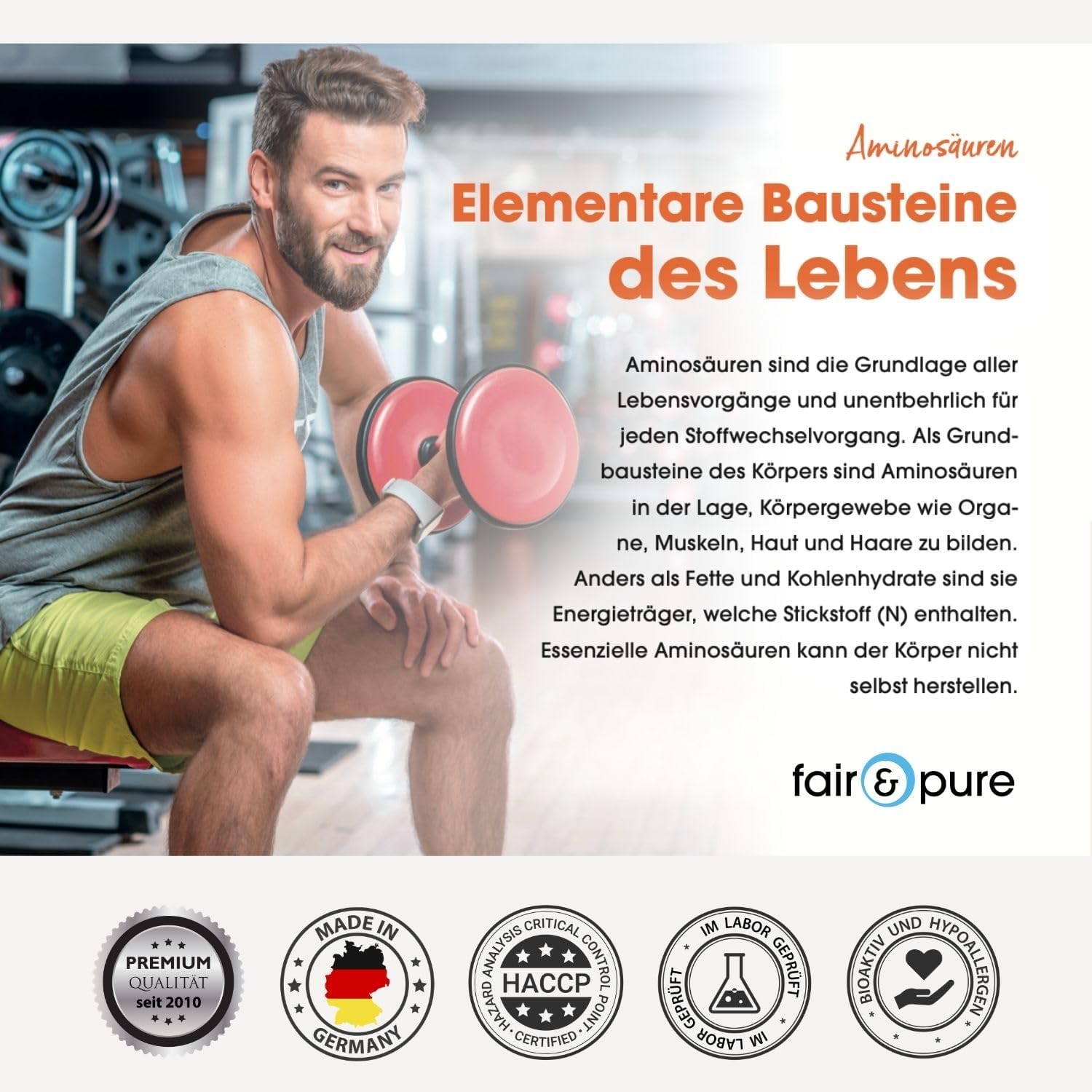 Detalle 2 de Fair & Pure L-Glutathion 500 mg, 120 Tabletten – vegan, ohne Magnesiumstearat, in Deutschland hergestellt