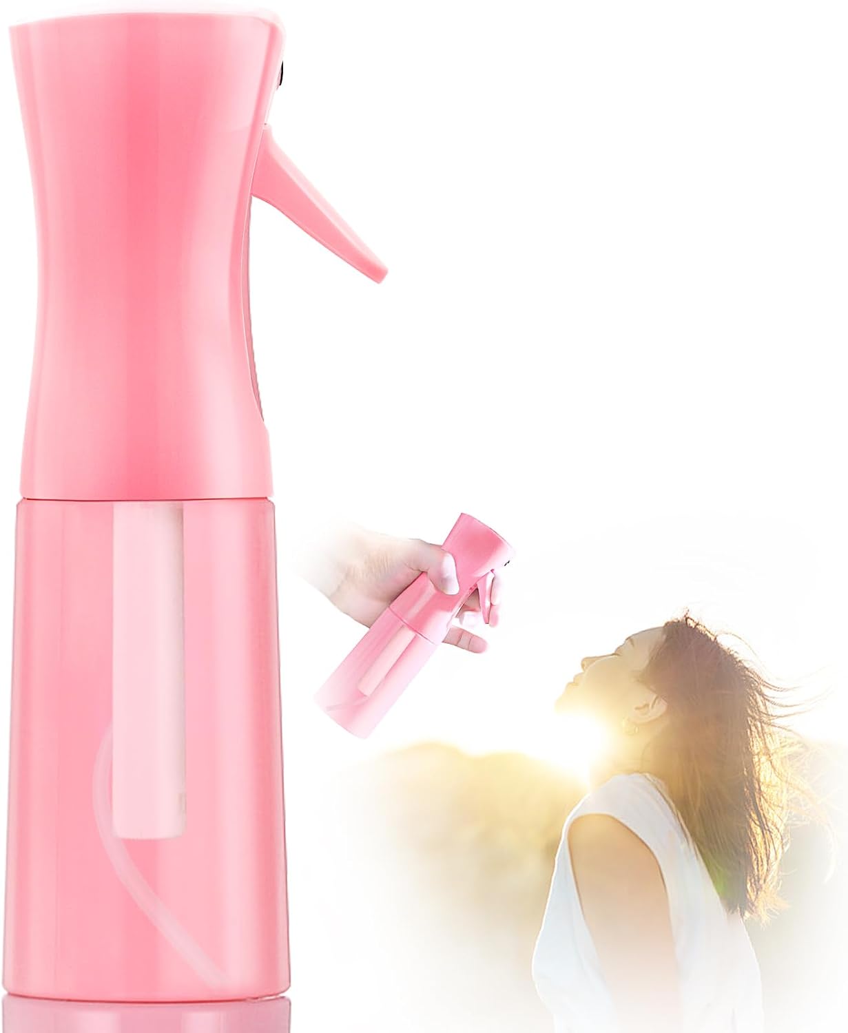Detalle 1 de Leaflai Empty Spray Bottles 6.8 Ounce – Continuous Fine Mist, Refillable PET Spray for Hair, Skin, Pets, Plants and Cleaning