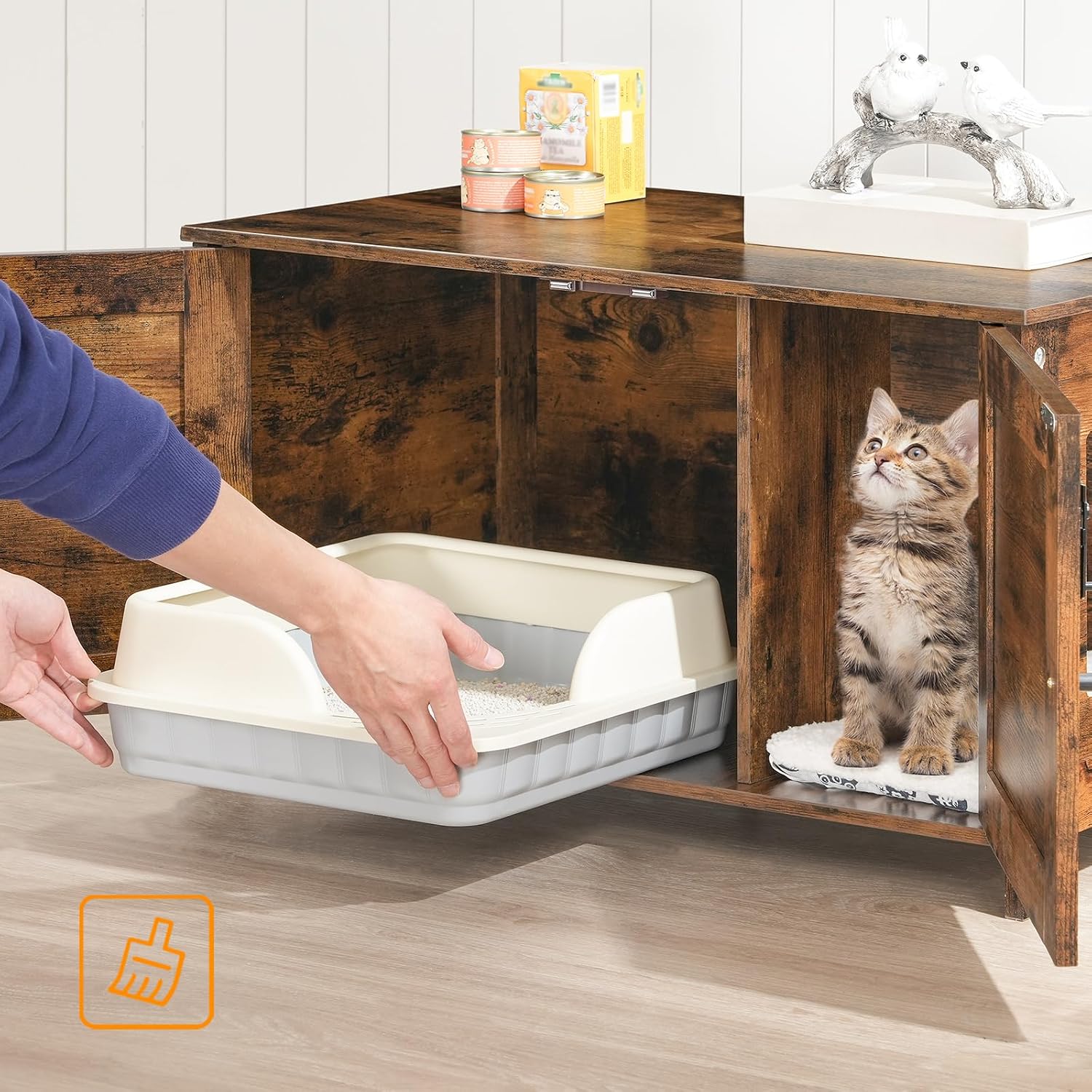 Detalle 2 de HOOBRO EBF03MW01G1 Armadietto per gatti 56x42 cm