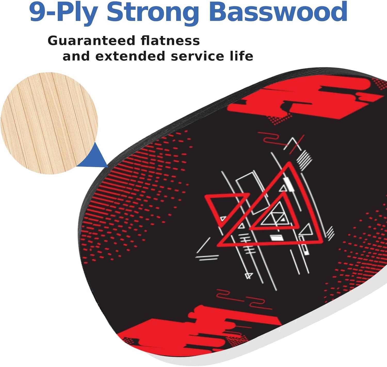 Thumbnail 1 de AOPOUL Pickleball Paddle Set of 4 with 9-Ply Wood Paddles and Comfort Grips