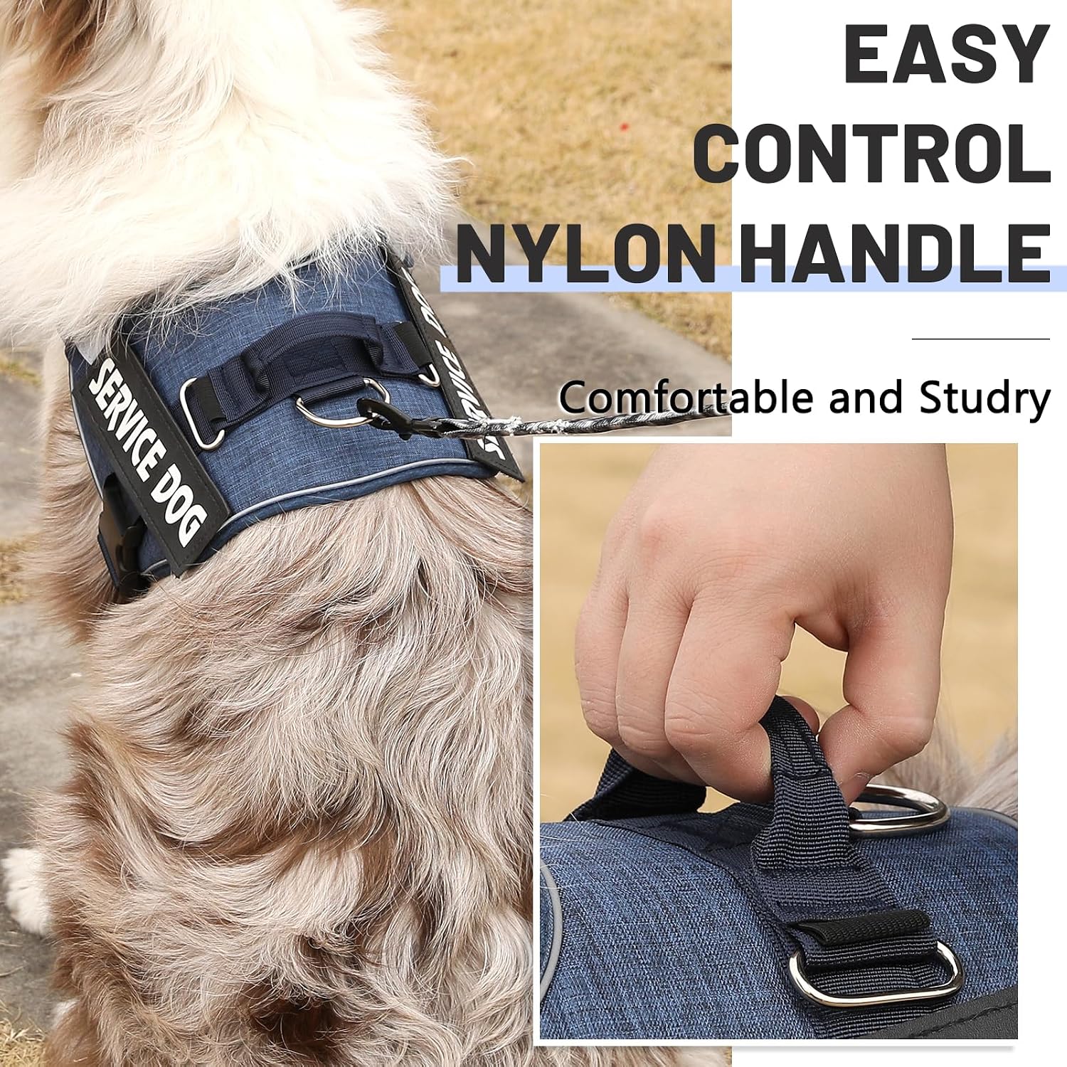 Thumbnail 4 de Belababy Service Dog Harness XS Denim Blue