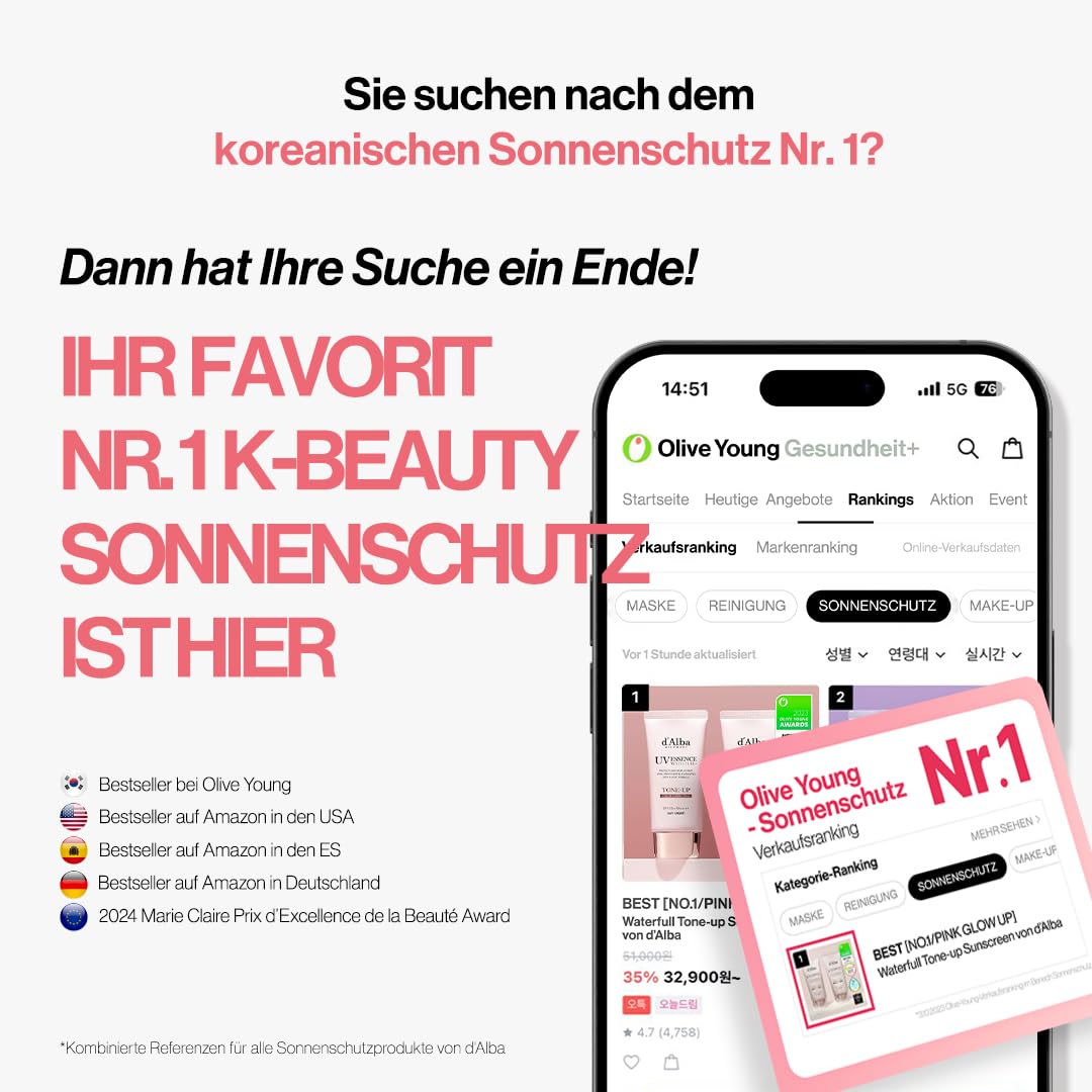 Thumbnail 2 de d'alba Piedmont Waterfull Tone-up Sunscreen LSF 50+