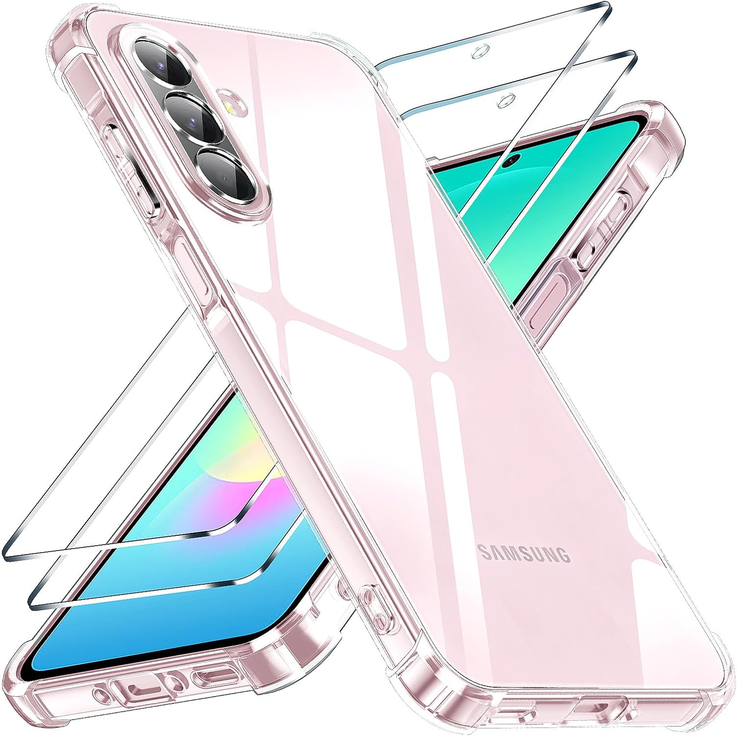 Detalle de Coque Yohii pour Samsung Galaxy A27 5G avec 2 Verre Trempé – Transparent et Protection Antichoc