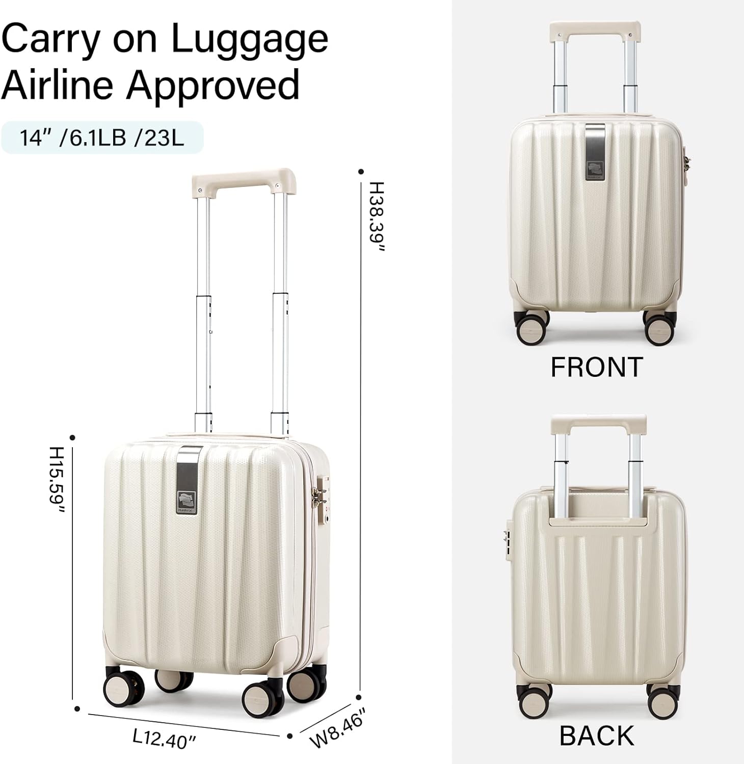 Detalle de Hanke 14 inch cabin suitcase, 23L