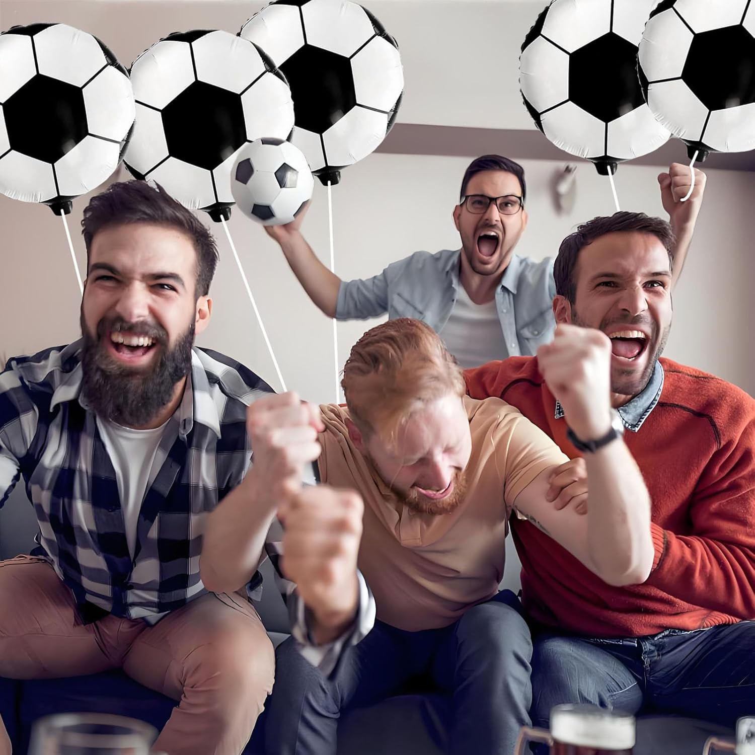 Thumbnail 4 de Fussball Luftballon Set (15 Stück) – Fußball-Folienballons zur Kindergeburtstag-Deko
